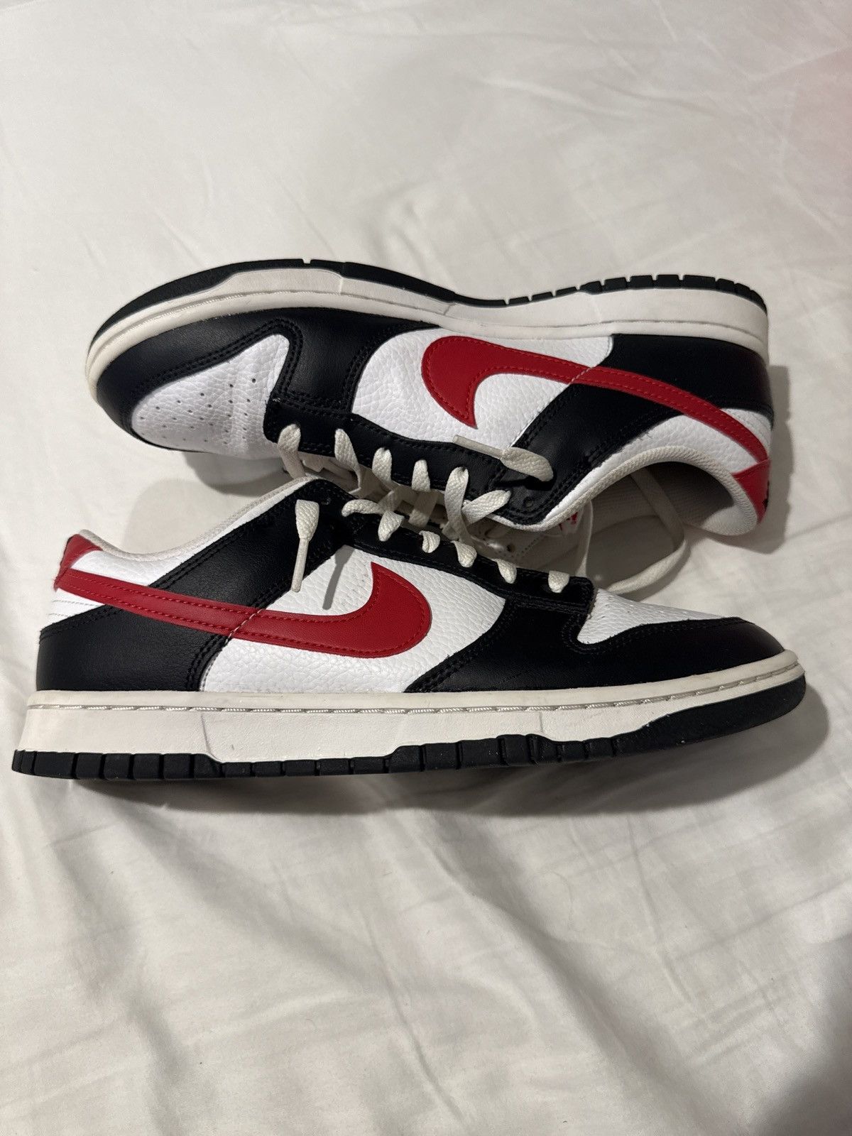 Nike Nike Dunk “Panda Red Swoosh” Size US 10.5 / EU 43-44 - 2 Thumbnail
