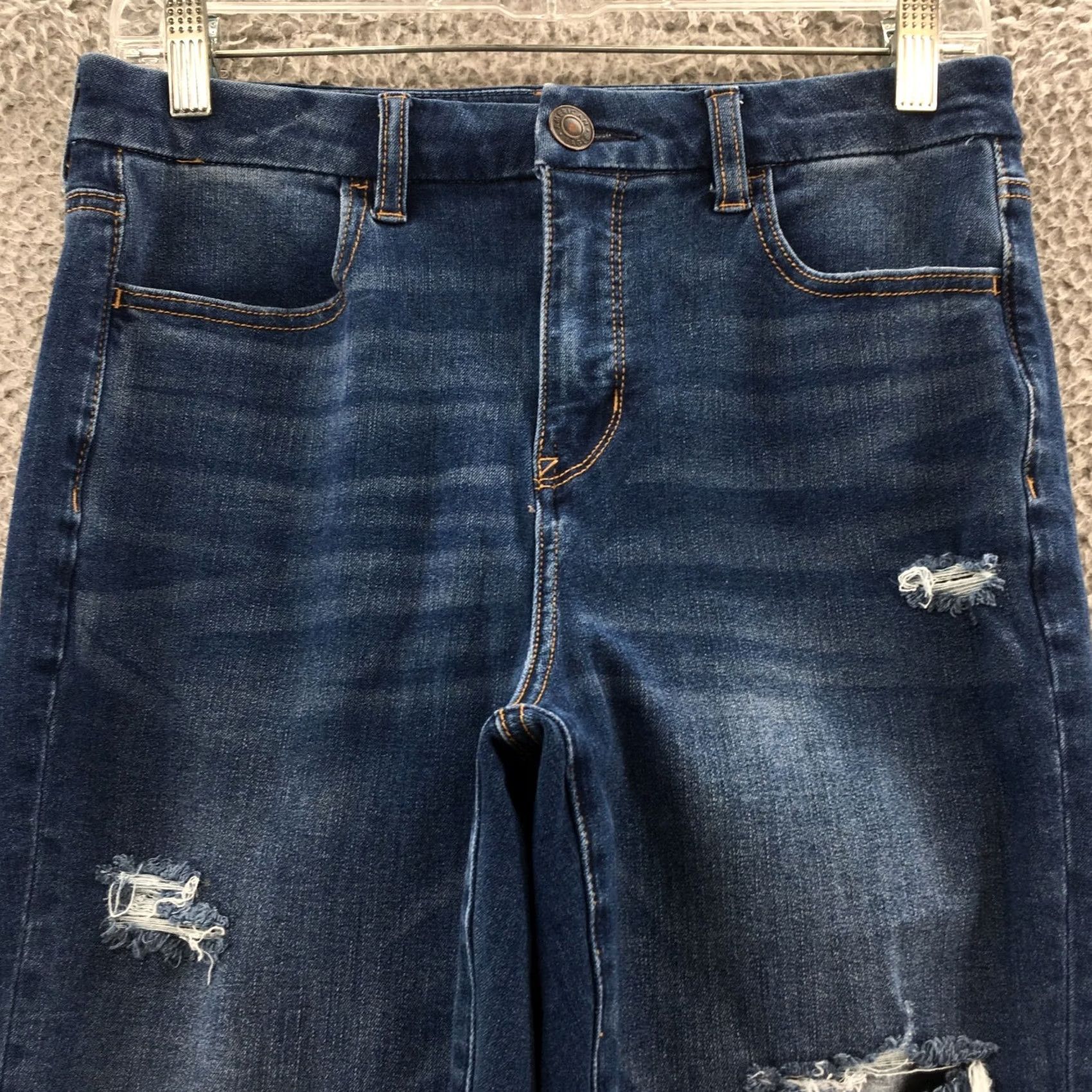 American Eagle Outfitters American Eagle Outfitters Jeans Womens 8 Regular Blue Denim Jegging Pockets Distressed Vintage No Size 30" / US 8 / IT 44 - 2 Thumbnail