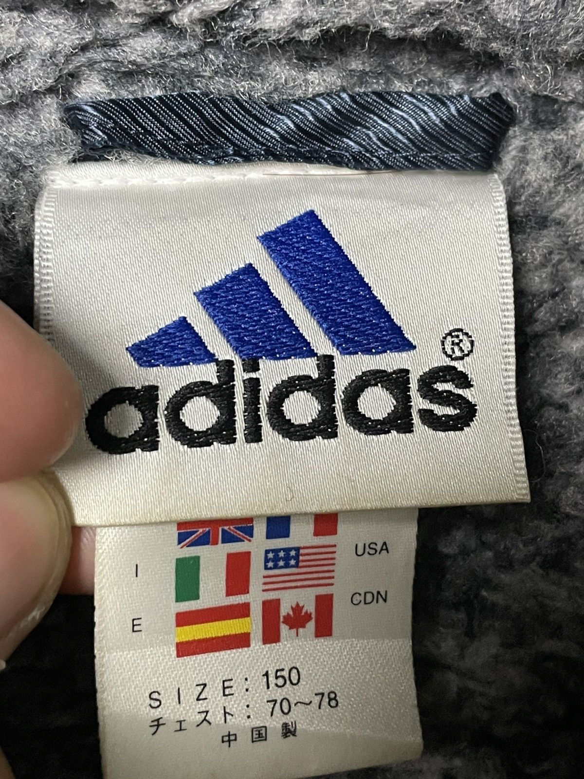 Adidas × Vintage Vintage Adidas Wool Winter Jacket (46) Size US S / EU 44-46 / 1 - 11 Thumbnail