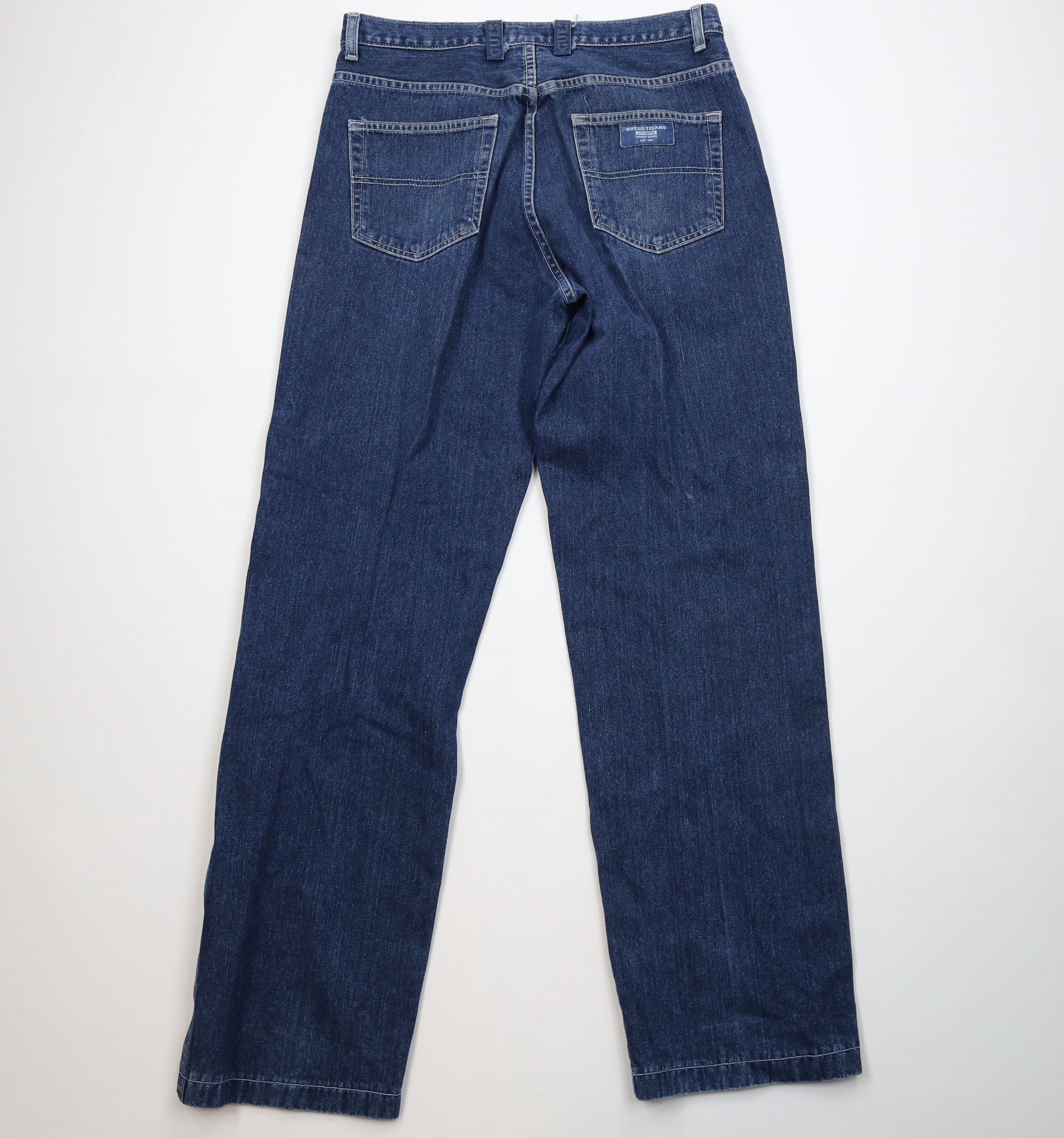 Guess Vintage 90s Guess Spell Taped Logo Wide Leg Denim Jeans USA Size US 34 / EU 50 - 10 Thumbnail