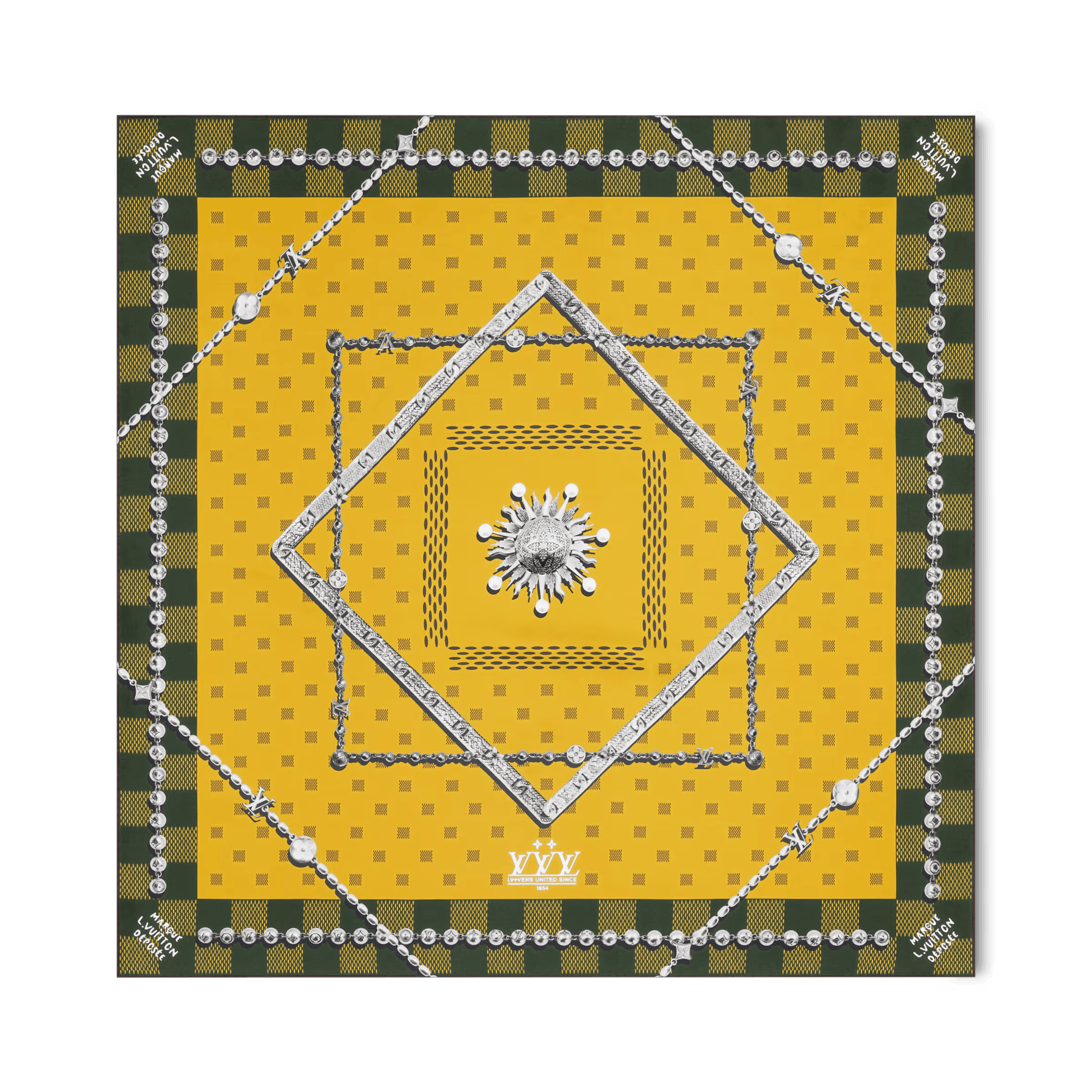 Louis Vuitton Damier Jewellery Silk Square Size ONE SIZE - 3 Thumbnail