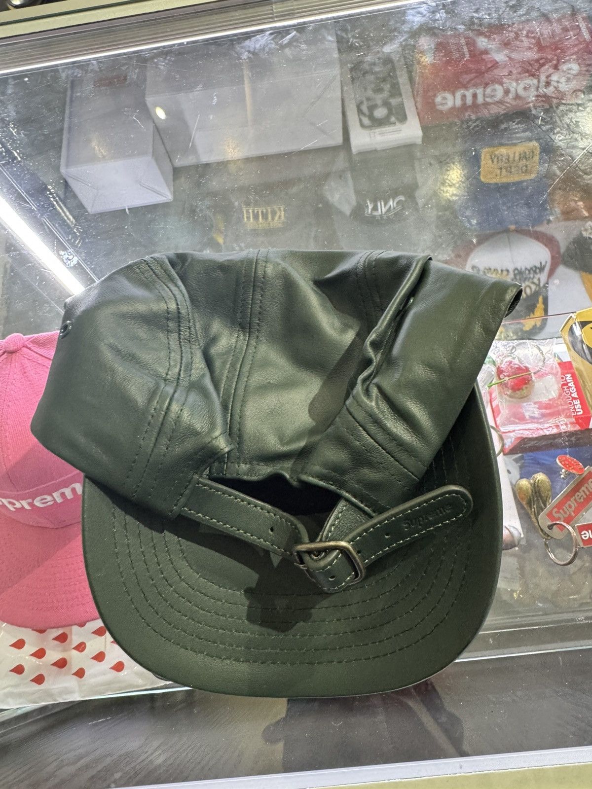 Supreme Supreme Leather 5 Panel Camp Cap Size ONE SIZE - 2 Thumbnail