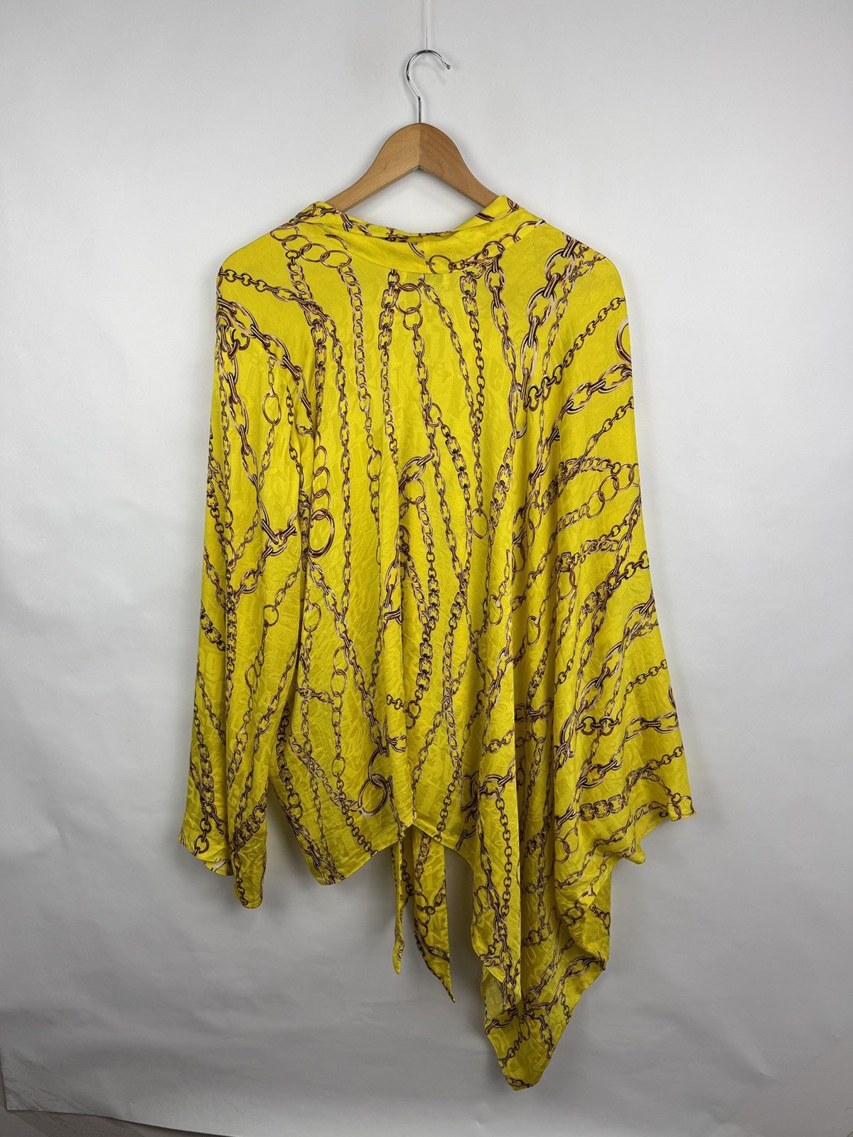 Balenciaga 🇮🇹 SS19 Balenciaga Chain Print Silk Blouse Baroque Style Size ONE SIZE - 20 Thumbnail