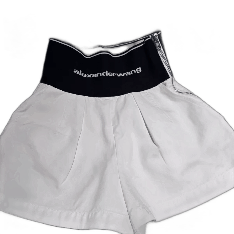 Alexander Wang Logo High-Waisted Shorts