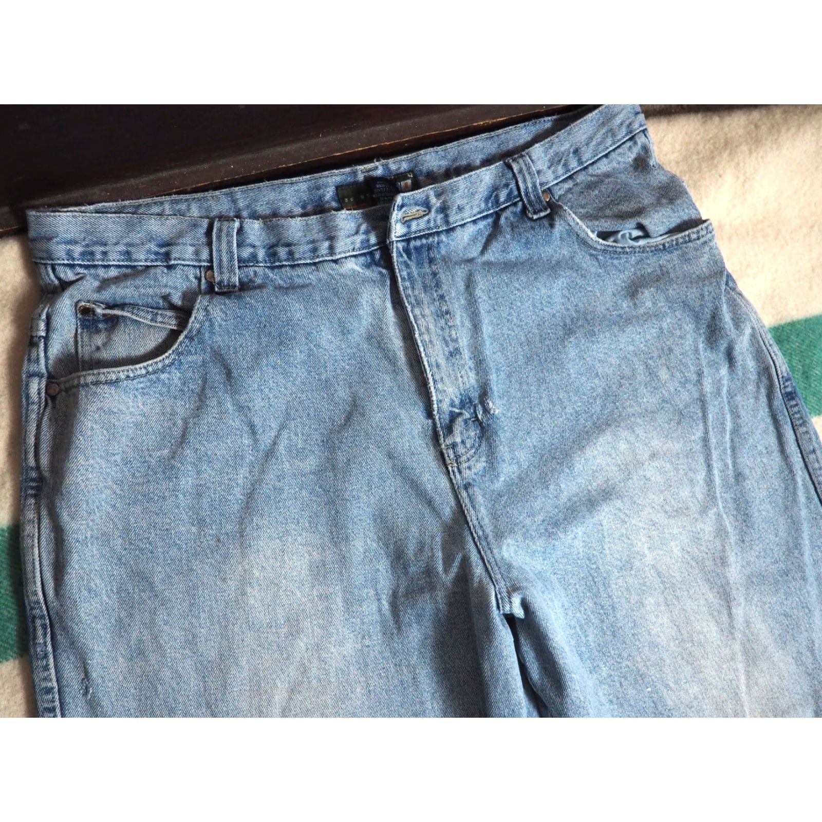 Denime VTG 90s 2000s Y2k 30 Below Denim Jeans Pants Mens Blue 40x31 Regular Inseam 31 Faded Baggy Distressed Hip Hop Vintage/Original Size US 40 / EU 56 - 4 Thumbnail