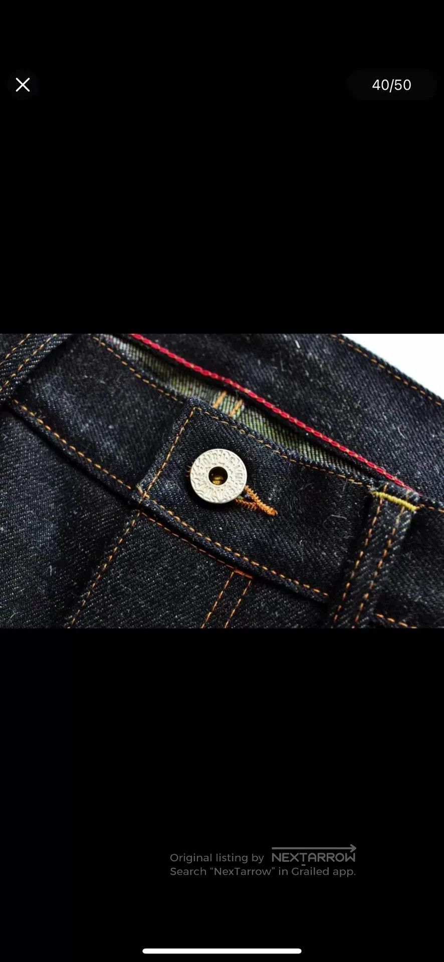 Sauce Zhan Sauce Origin Engraved Silver Limited Jeans. Size US 33 - 3 Thumbnail