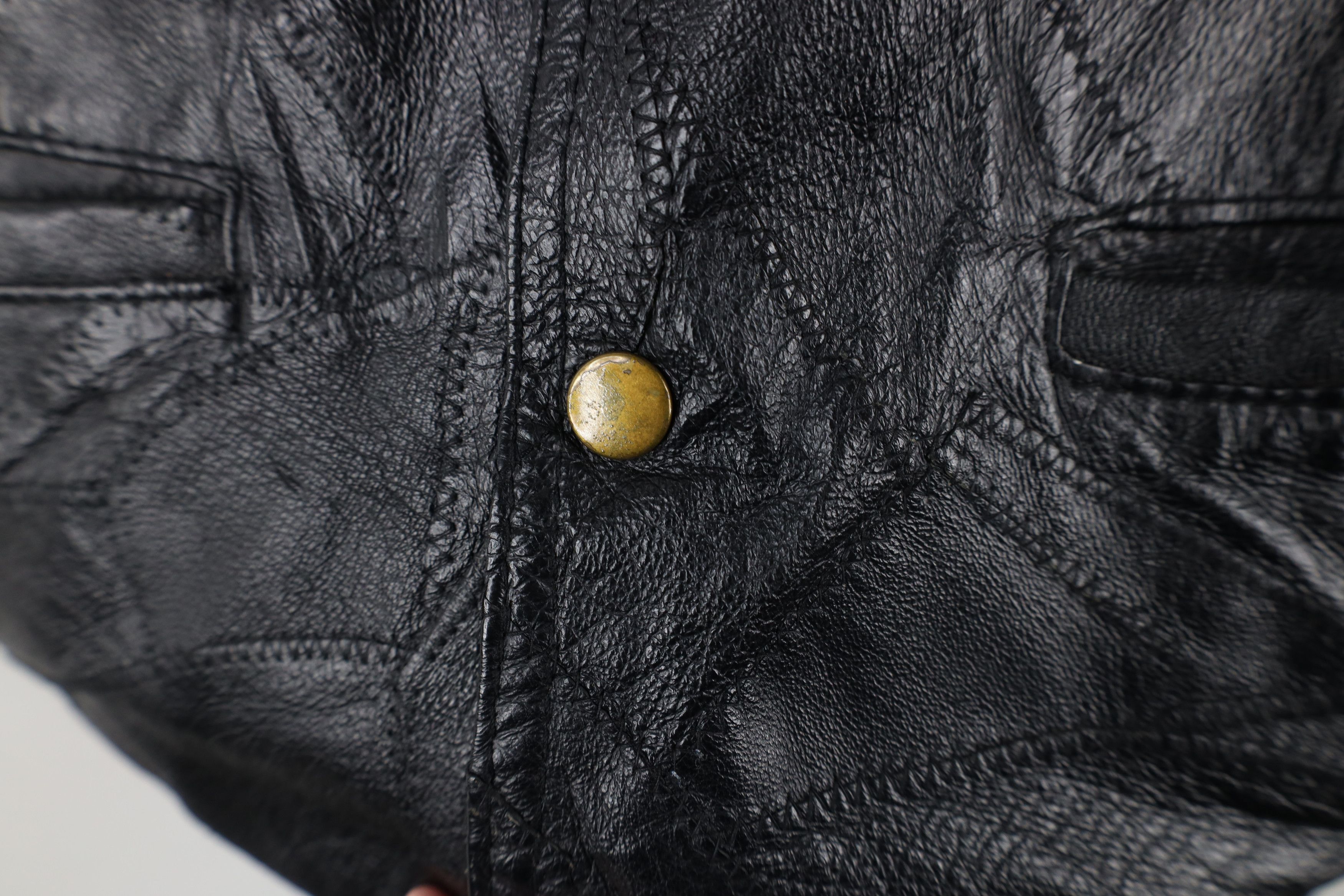Vintage Vintage 90s Streetwear Patchwork Leather Vest Jacket Black Size US M / EU 48-50 / 2 - 4 Thumbnail