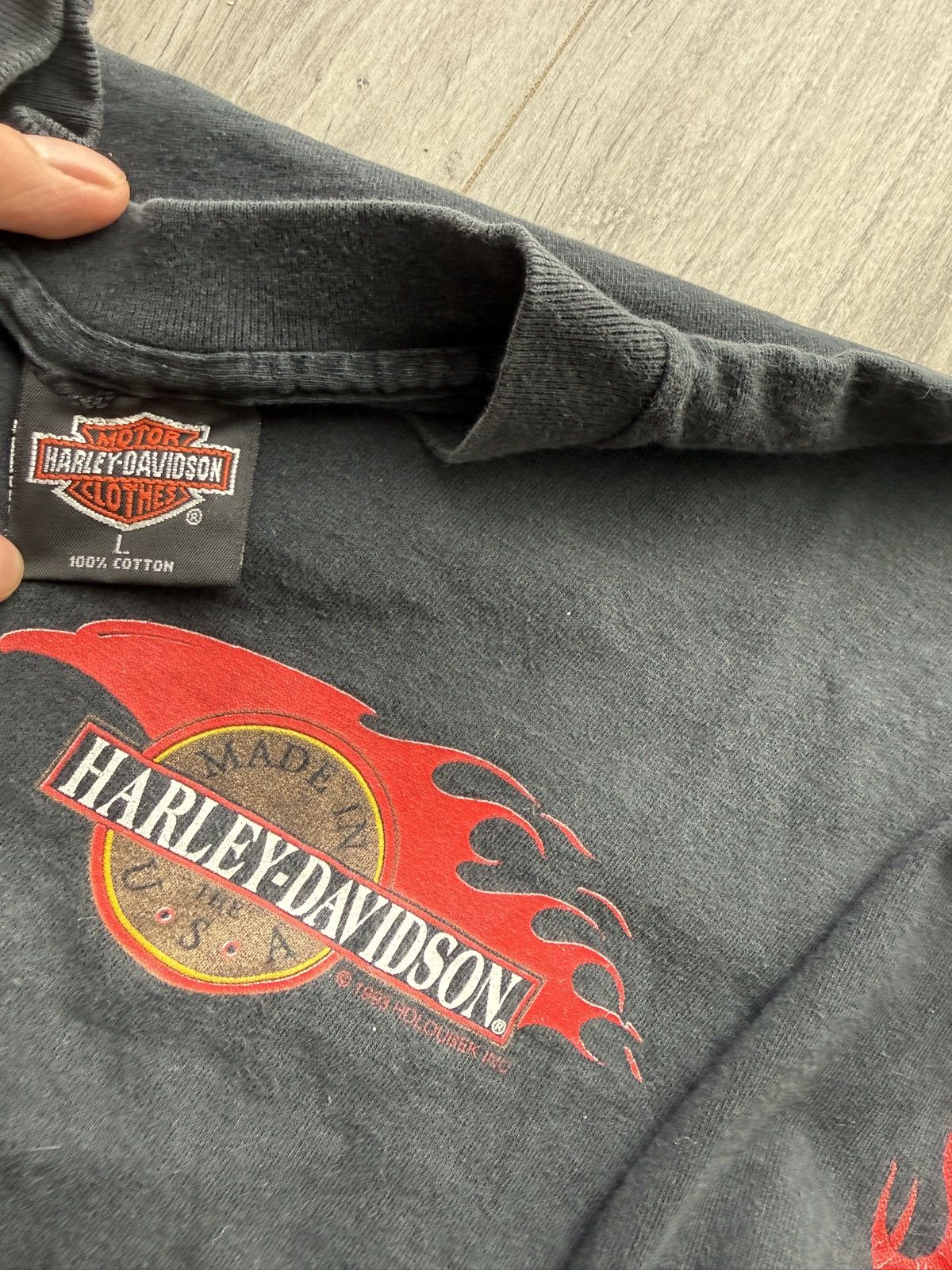Harley Davidson 1990 Harley davidson longsleeve flames Size US L / EU 52-54 / 3 - 4 Thumbnail