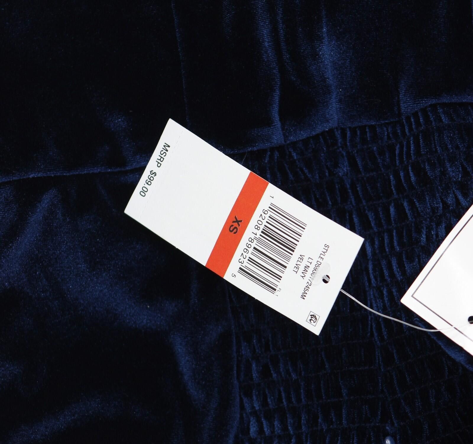 Other Nwt 1.state Velvet Midi Dress Ds93017245am Navy Blue Xs Size XS / US 0-2 / IT 36-38 - 4 Thumbnail