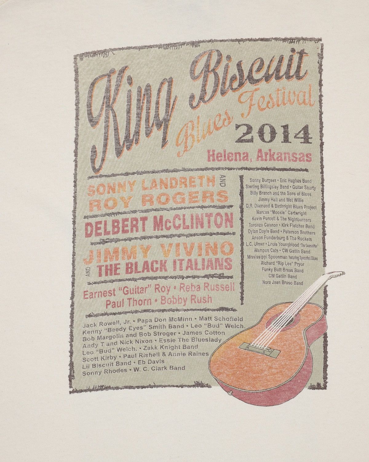 Band Tees King Biscuit Blues Festival 2014 Double-Sided Graphic Tee Size US XL / EU 56 / 4 - 4 Thumbnail