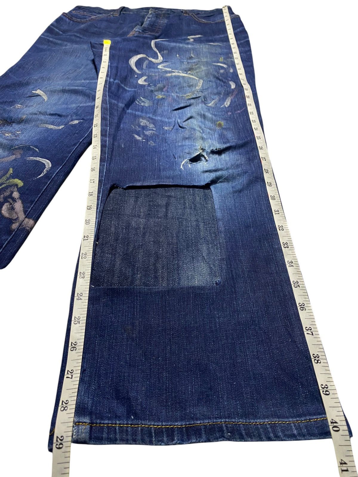 Japanese Brand Vintage Japan Brand Santa fe The Devil Repair Jeans Size US 32 / EU 48 - 16 Thumbnail