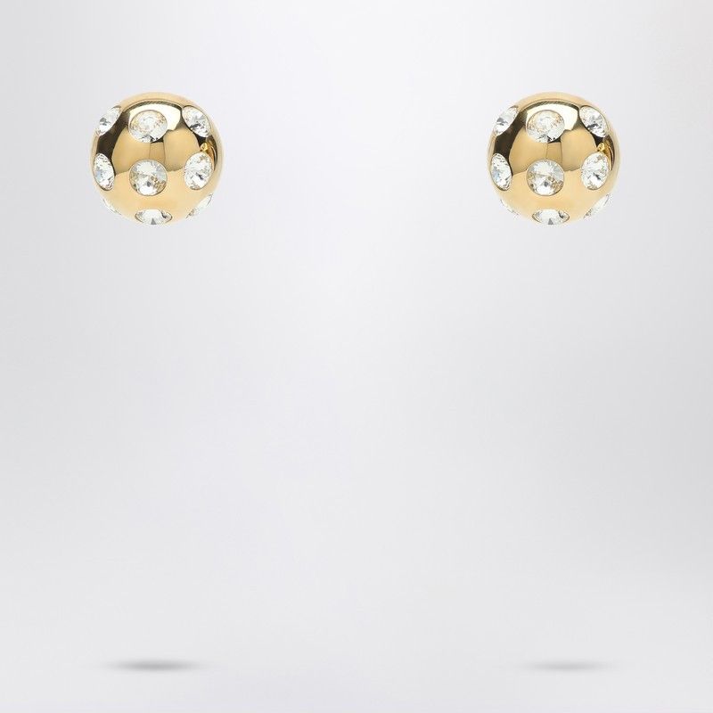 Jacquemus Jacquemus Square Round Earrings With Rhinestones Size ONE SIZE - 1 Thumbnail