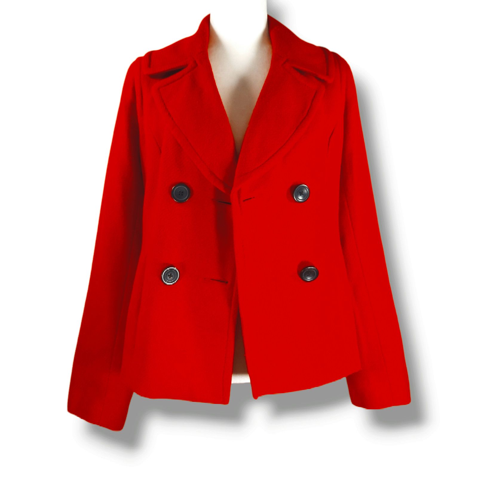 Merona Merona Wool Blend Double Breasted Peacoat Coat Sz. S Red Size S / US 4 / IT 40 - 2 Thumbnail