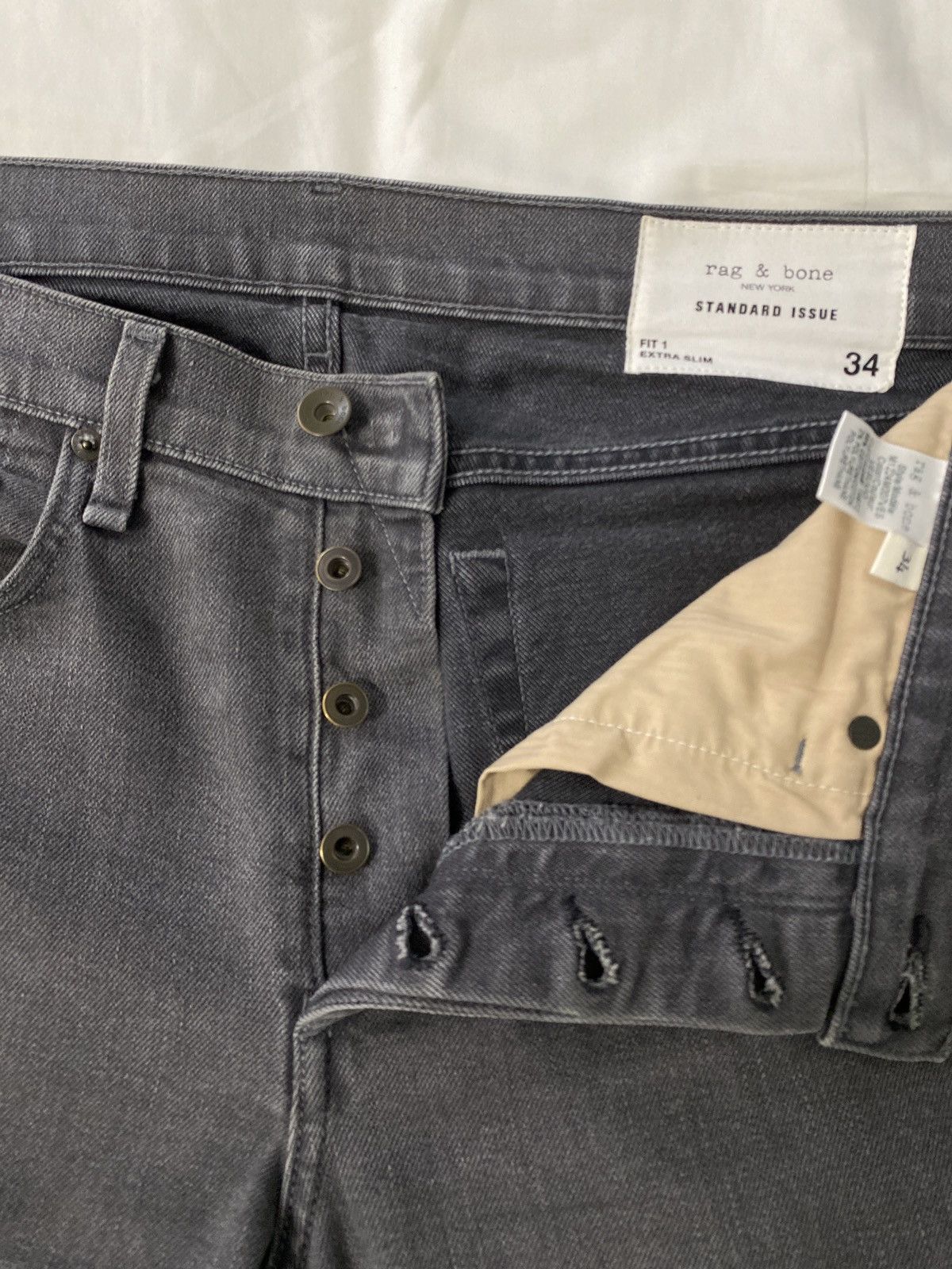 Rag & Bone Grey Rag & Bone Fit 1 Jeans Size US 34 / EU 50 - 5 Thumbnail