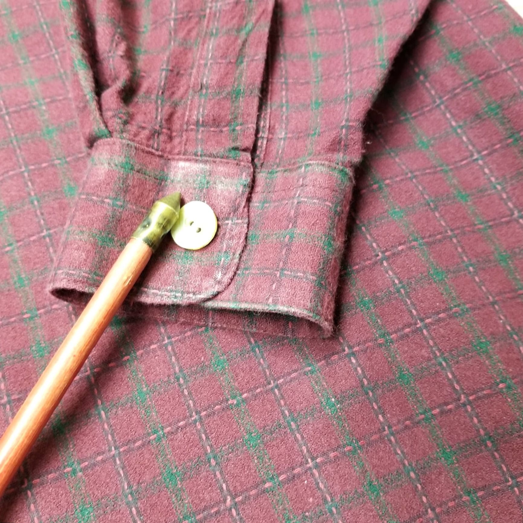 Vintage VINTAGE Flyshackers Clothing Co. Shirt Womens Large Burgundy Plaid Button Long Sleeve Size L / US 10 / IT 46 - 5 Thumbnail
