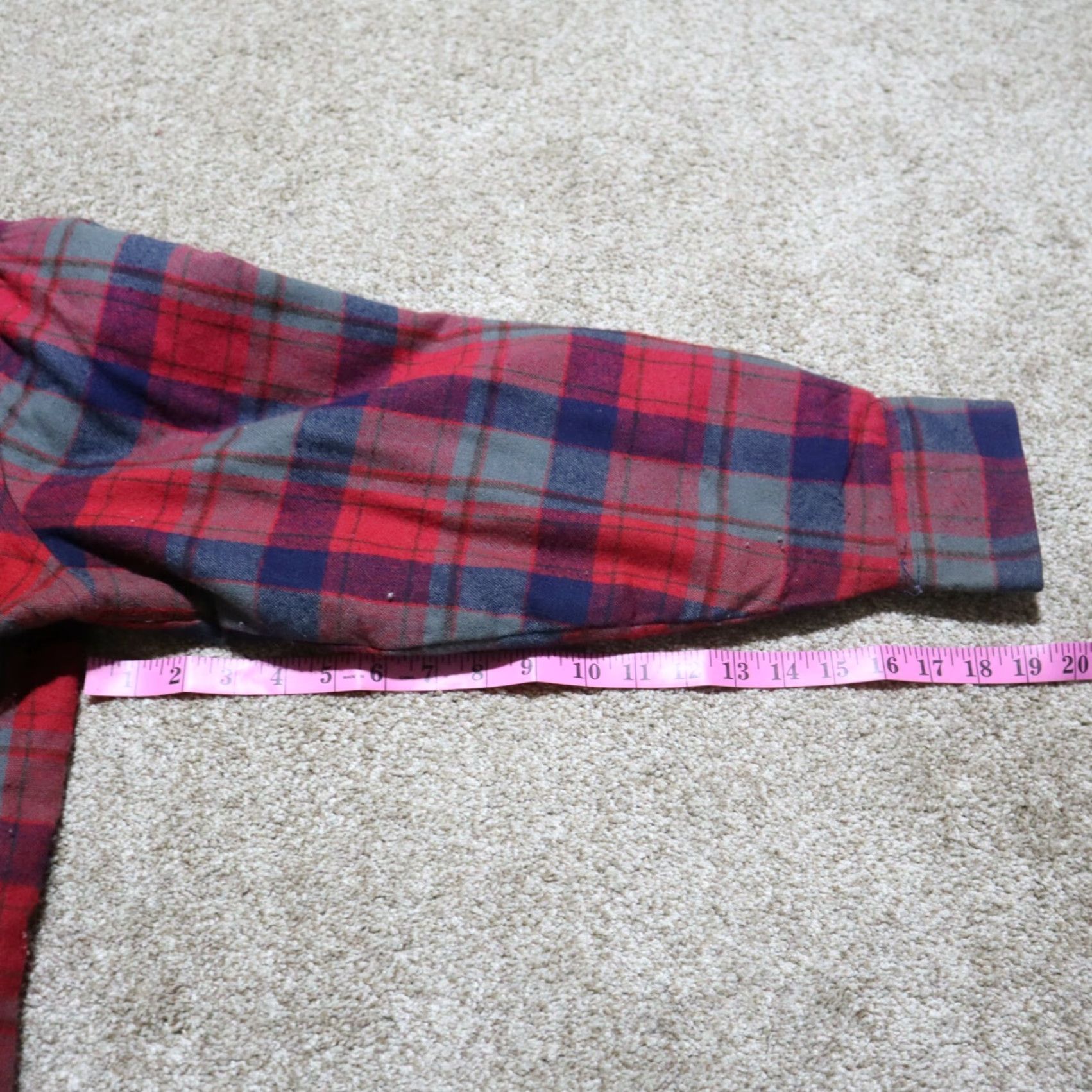 Van Heusen Van Heusen Vintage Yes Red Plaid Fleece Jacket Full Button Up Pockets Men's Size XL Size US XL / EU 56 / 4 - 7 Thumbnail