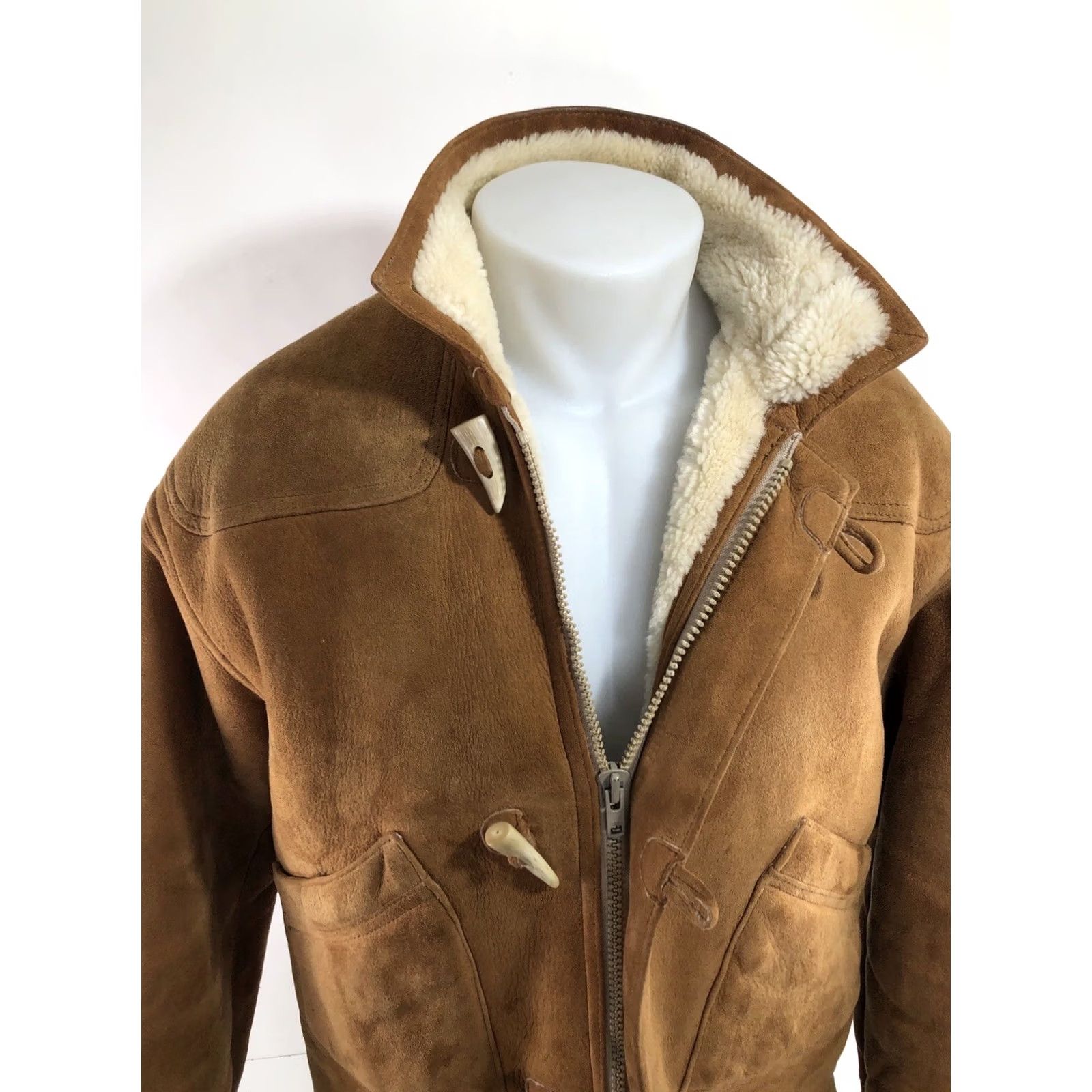 Banana Republic BANANA REPUBLIC Ranch Leather Shearling Jacket S Mens Brown Vintage Sawyers Napa Size US S / EU 44-46 / 1 - 4 Thumbnail