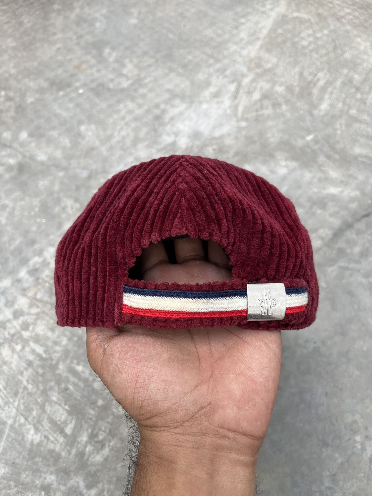 Moncler Moncler Corduroy Burgundy Baseball Cap Size ONE SIZE - 5 Thumbnail