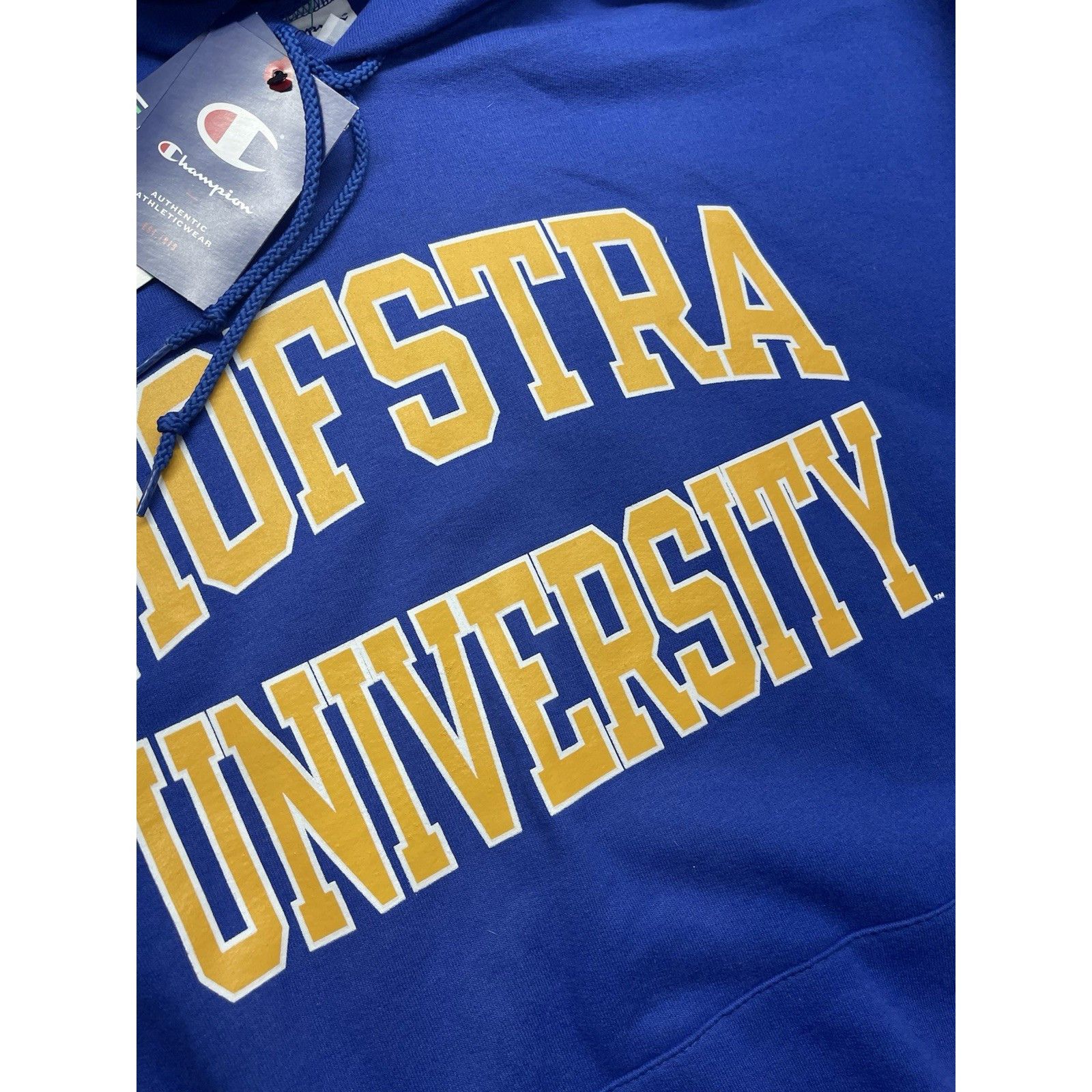 Champion VTG NWT Champion Hofstra University Hoodie XL Blue Pullover Size US XL / EU 56 / 4 - 2 Thumbnail