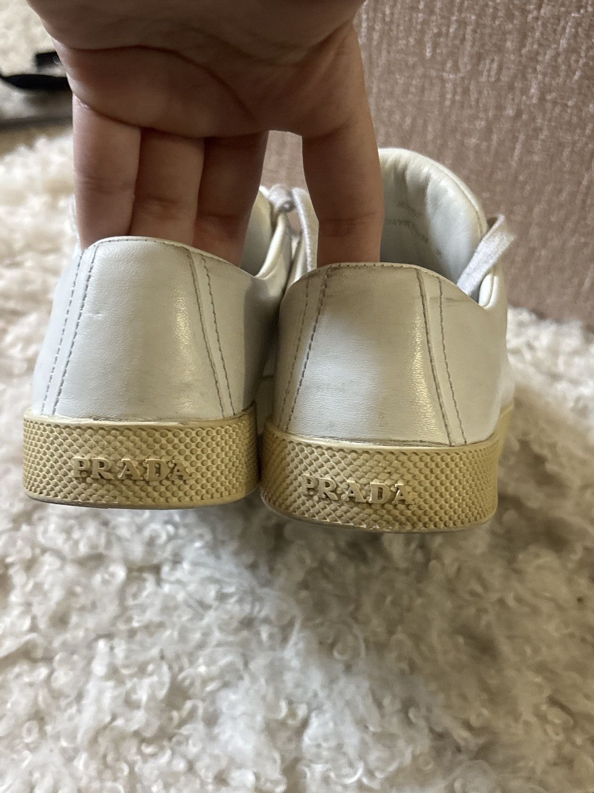 Prada Vintage prada leather sneakers Size US 5.5 / IT 35.5 - 4 Thumbnail