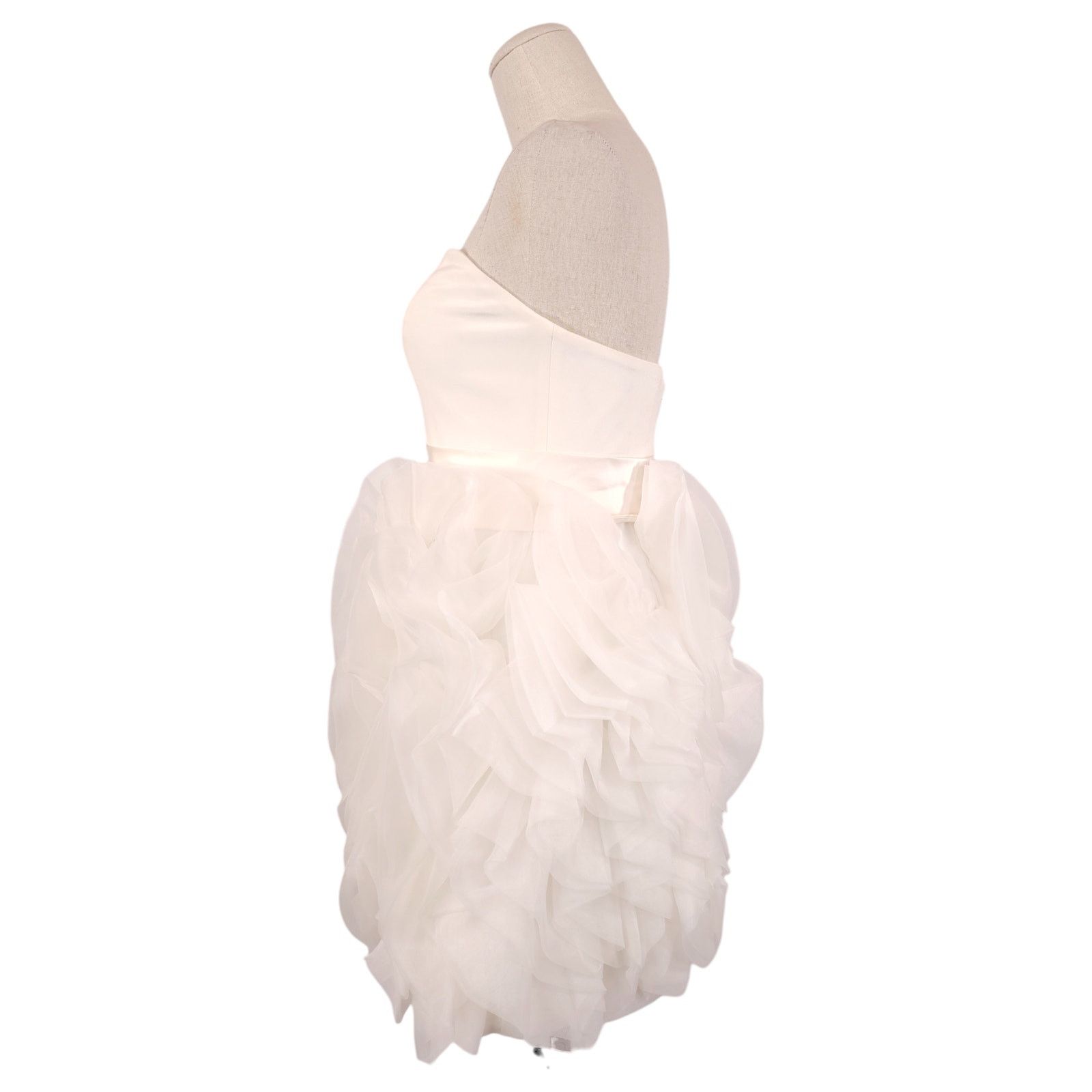 Other Jovani 100% Silk Strapless Mini Bubble Dress White Sz 2 Size XS / US 0-2 / IT 36-38 - 2 Thumbnail