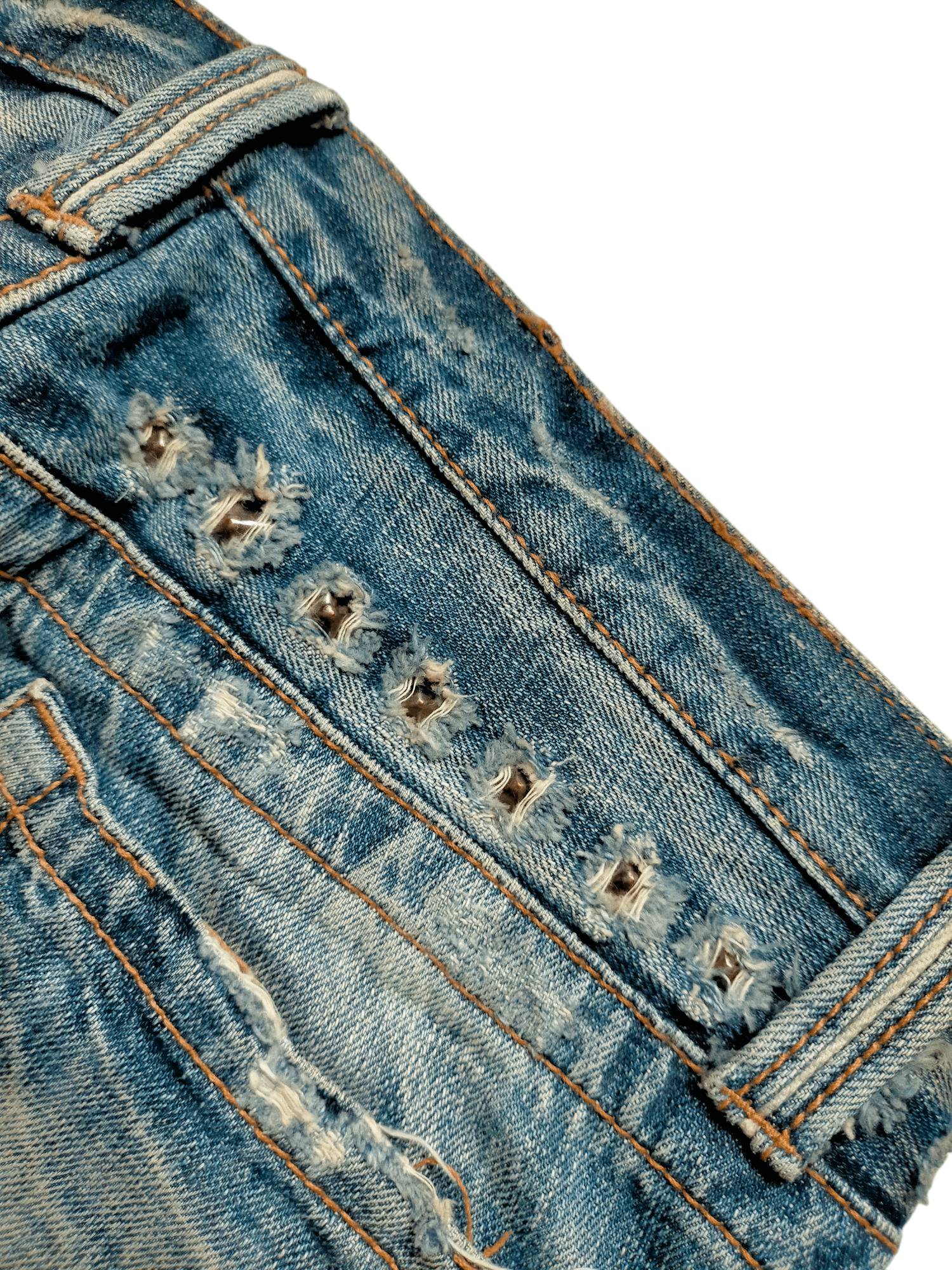 If Six Was Nine × Japanese Brand Ozz First Pin Ball Japan Stude Punk Style Denim Pants Size US 32 / EU 48 - 17 Thumbnail