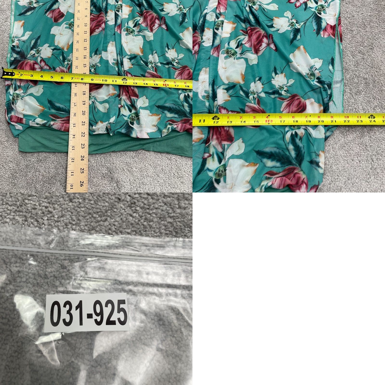 Vintage BaiShengGT Floral Blouse Womens Large Green Sleeveless Lined Casual Stretch Top Size L / US 10 / IT 46 - 8 Thumbnail