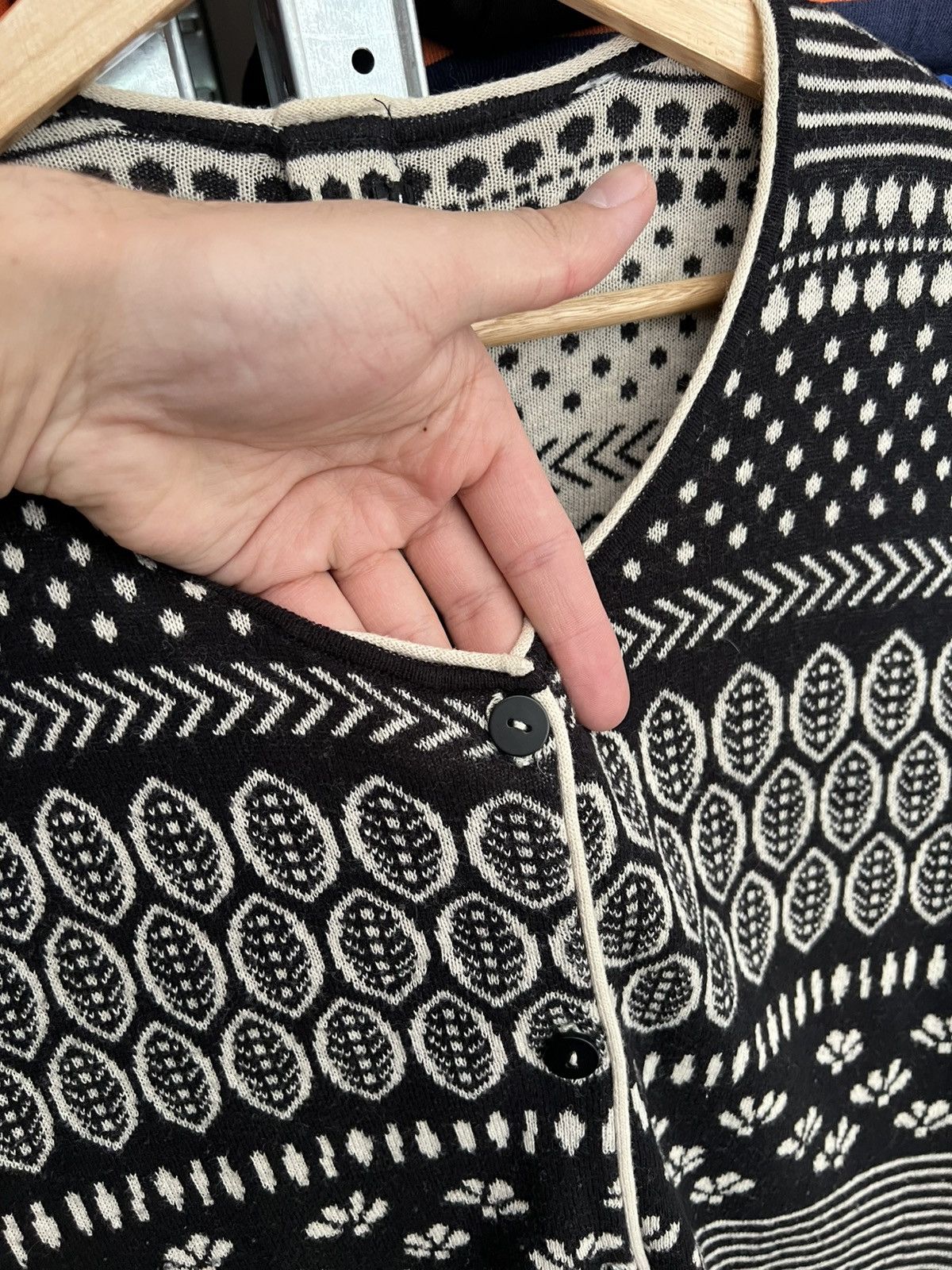 Designer × Japanese Brand Gudrun Sjoden Size L Printed Button Cardigan Sweater Sjöden Size L / US 10 / IT 46 - 4 Thumbnail