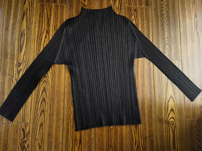 Issey Miyake Issey Miyake size:3 Grey pleated long-sleeved shirt Size M / US 6-8 / IT 42-44 - 7 Thumbnail