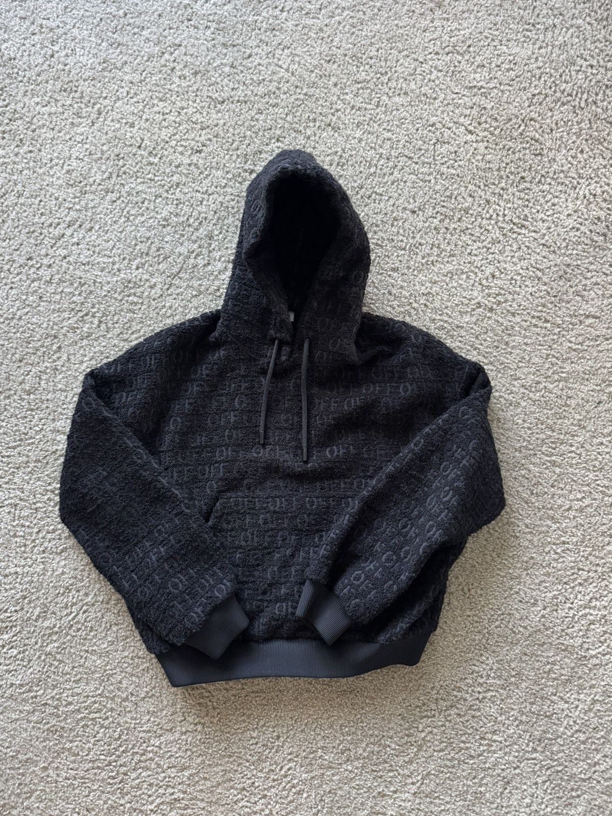Off-White Off-White Boucle Monogram Hoodie Size US M / EU 48-50 / 2 - 1 Thumbnail