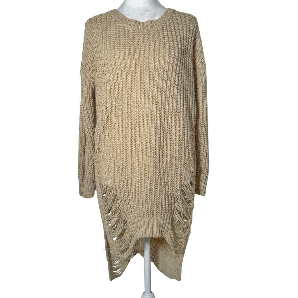 Fashion Nova FASHION NOVA Women's Distressed Sweater Mini Dress Size M/L Size M / US 6-8 / IT 42-44 - 2 Thumbnail