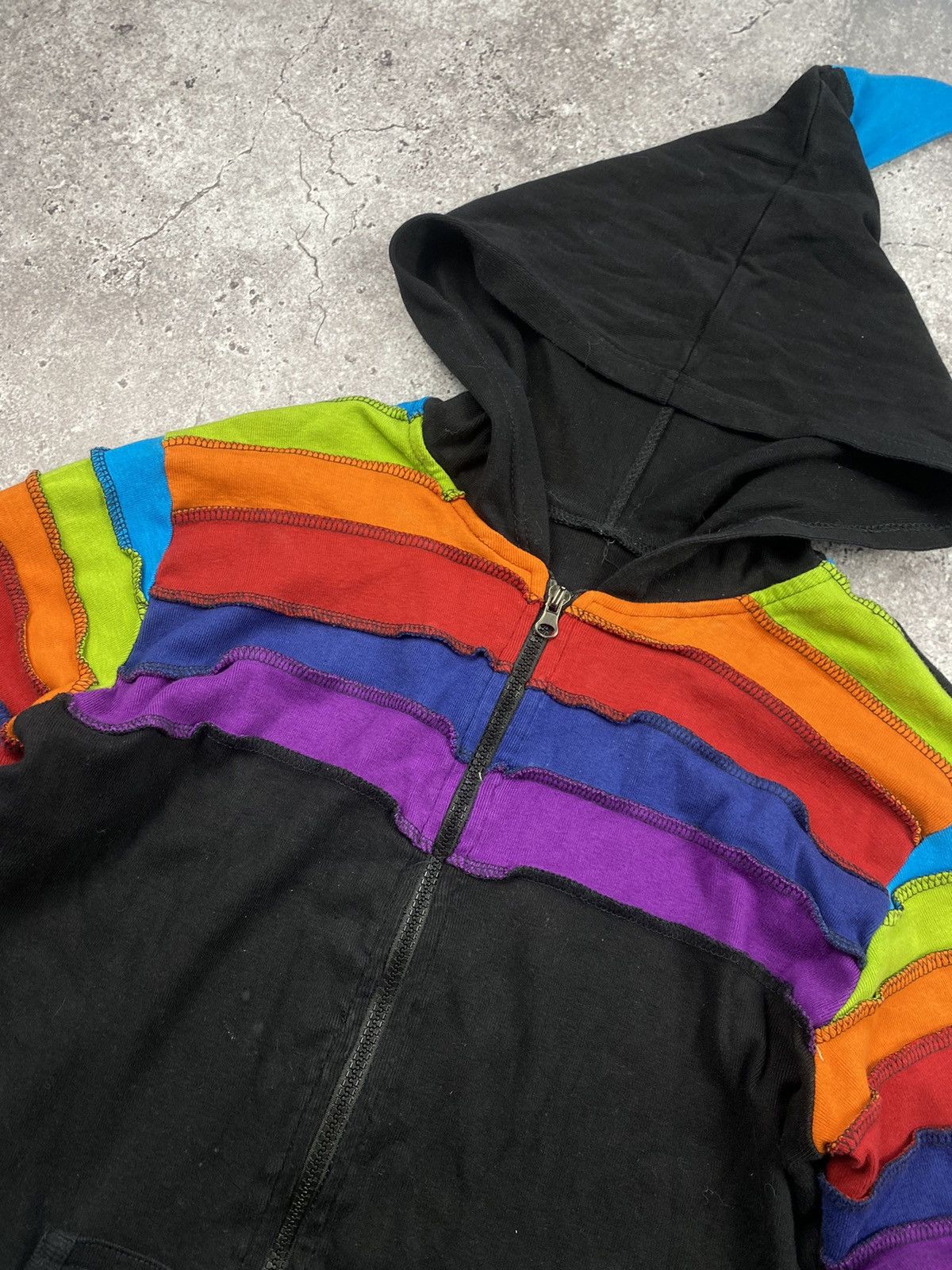 Japanese Brand × Vintage Textured rare Nepal zip up hoodie y2k opium avantgarde art Size US S / EU 44-46 / 1 - 3 Thumbnail