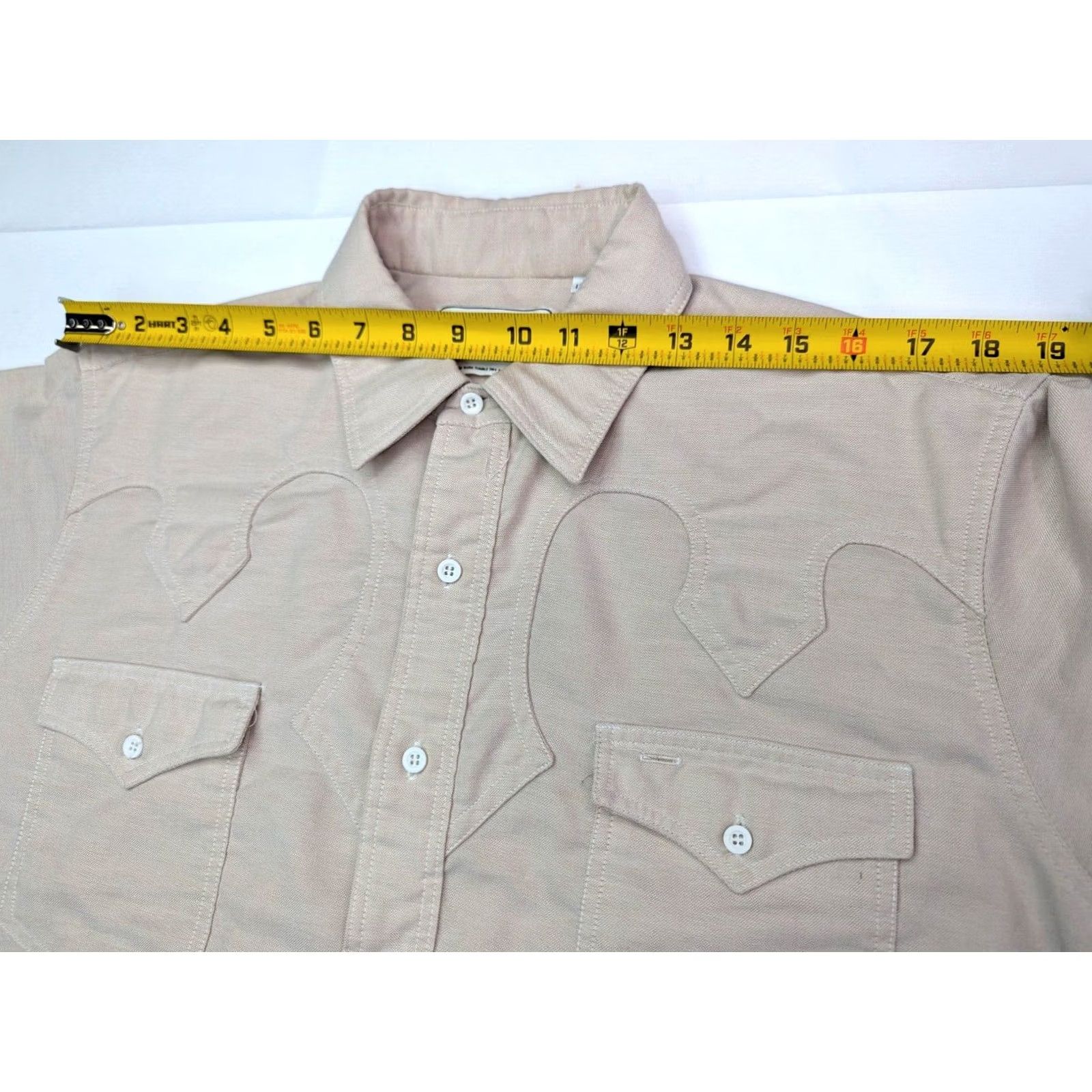 Denime Brandin' Iron Western Shirt Mens Long Sleeve Button-Up Denim Ivory Geometric Vintage Size US M / EU 48-50 / 2 - 6 Thumbnail