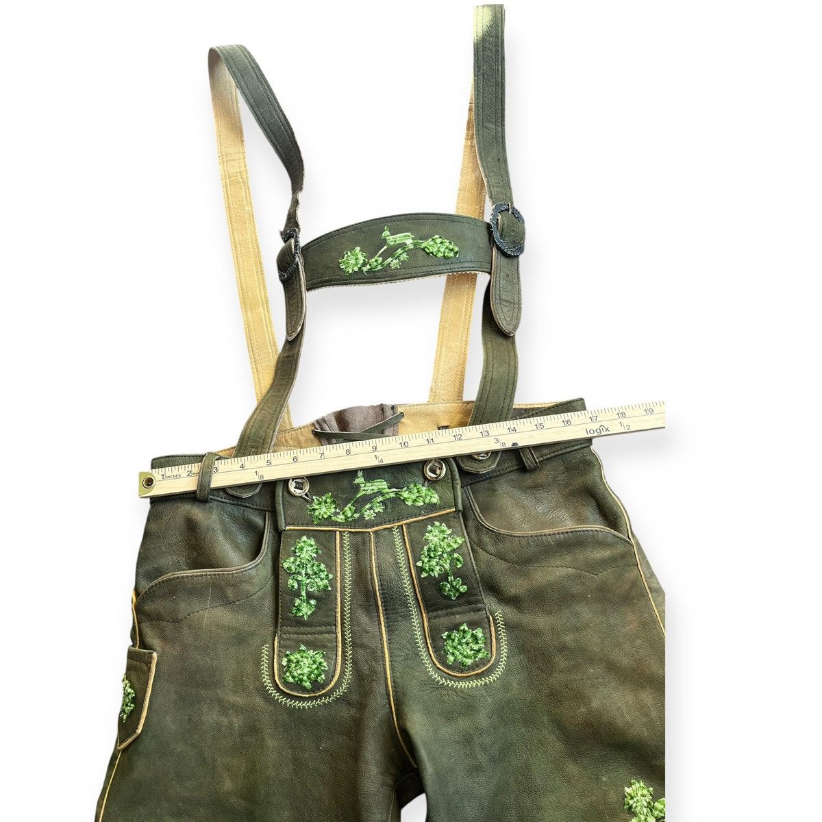 Vintage Vintage German Lederhosen Embroidered Leather Shorts Size US 32 / EU 48 - 11 Thumbnail
