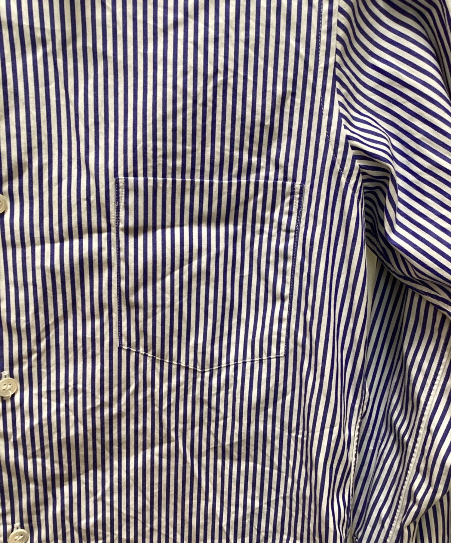 Comme des Garcons PLAY PLAY COMME des GARÇONS × CDG Heart Patch Striped Shirt L Size US L / EU 52-54 / 3 - 10 Thumbnail