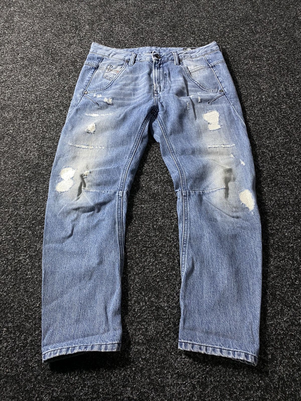Diesel × If Six Was Nine × Vintage Vintage 90s Y2K Distressed Diesel Industry Jeans baggy pants Size 27" / US 4 / IT 40 - 1 Thumbnail