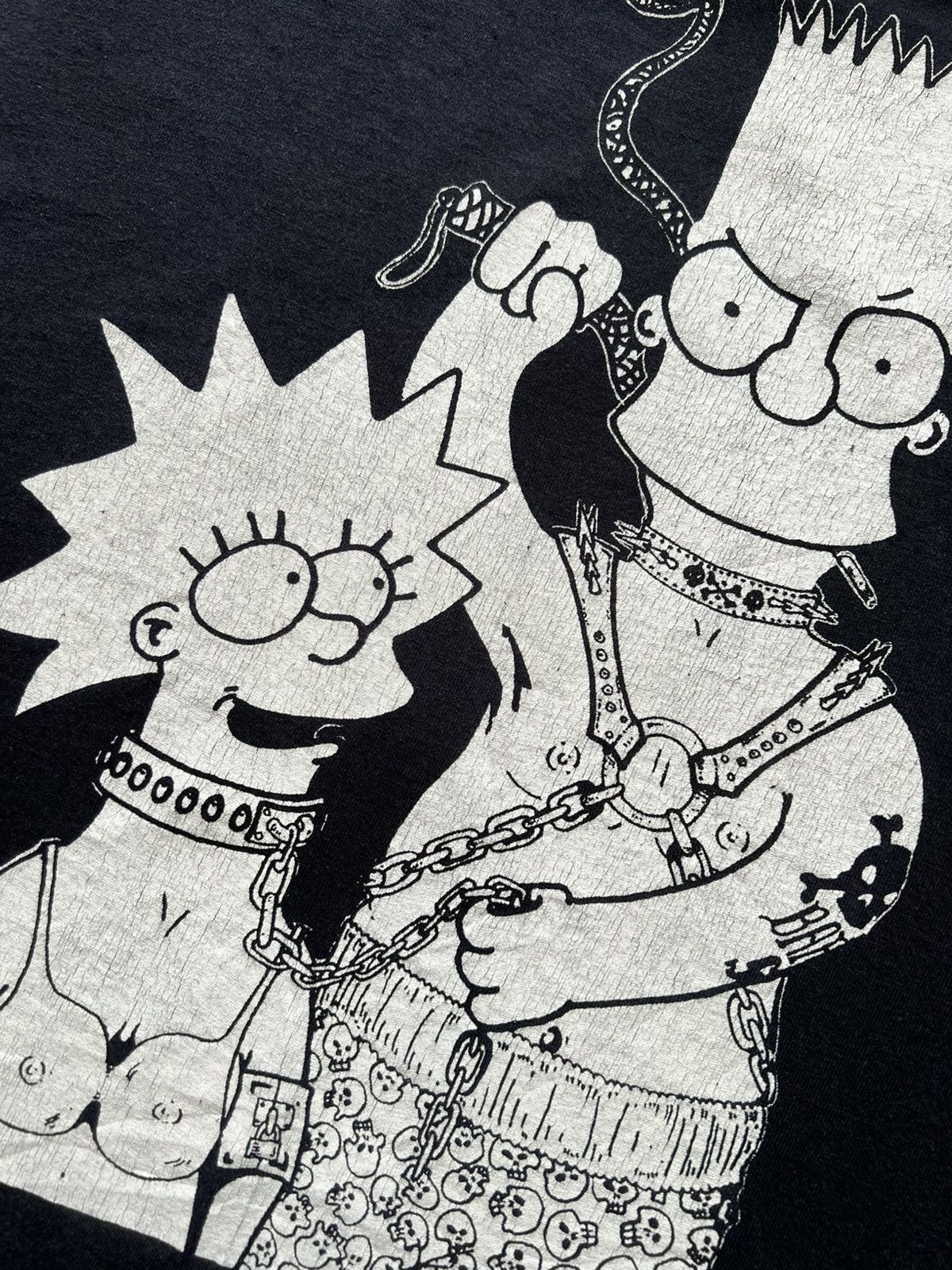 Vintage Rare ‘90s Bart & Lisa Simpson BDSM Bondage Tee Shirt Size US L / EU 52-54 / 3 - 5 Thumbnail