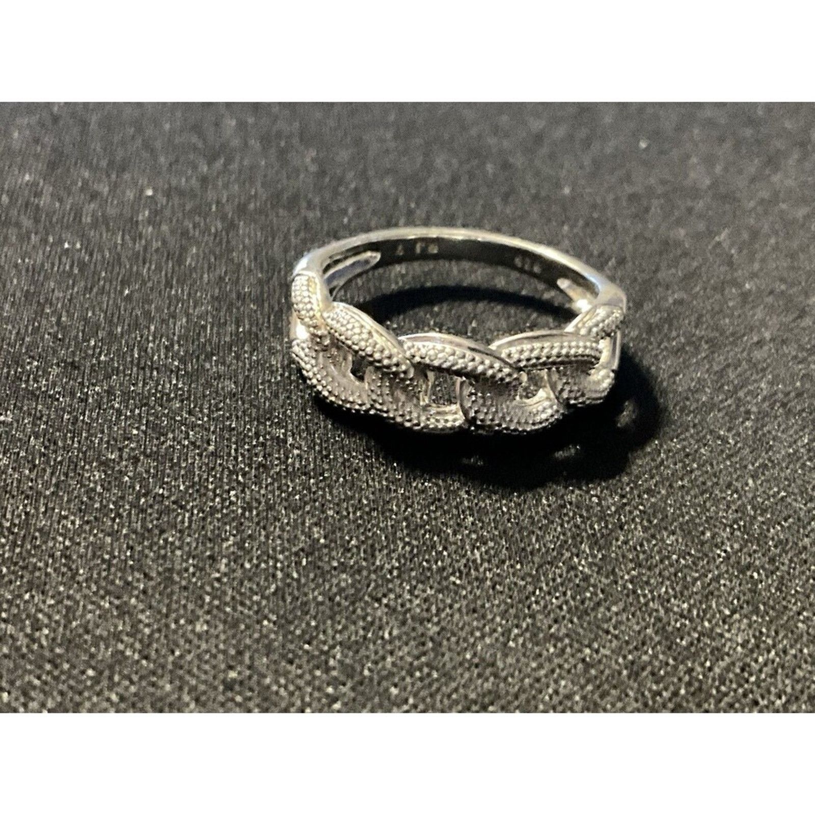 Other 925 Chain Link Textured Ring Size 7 Size ONE SIZE - 1 Thumbnail
