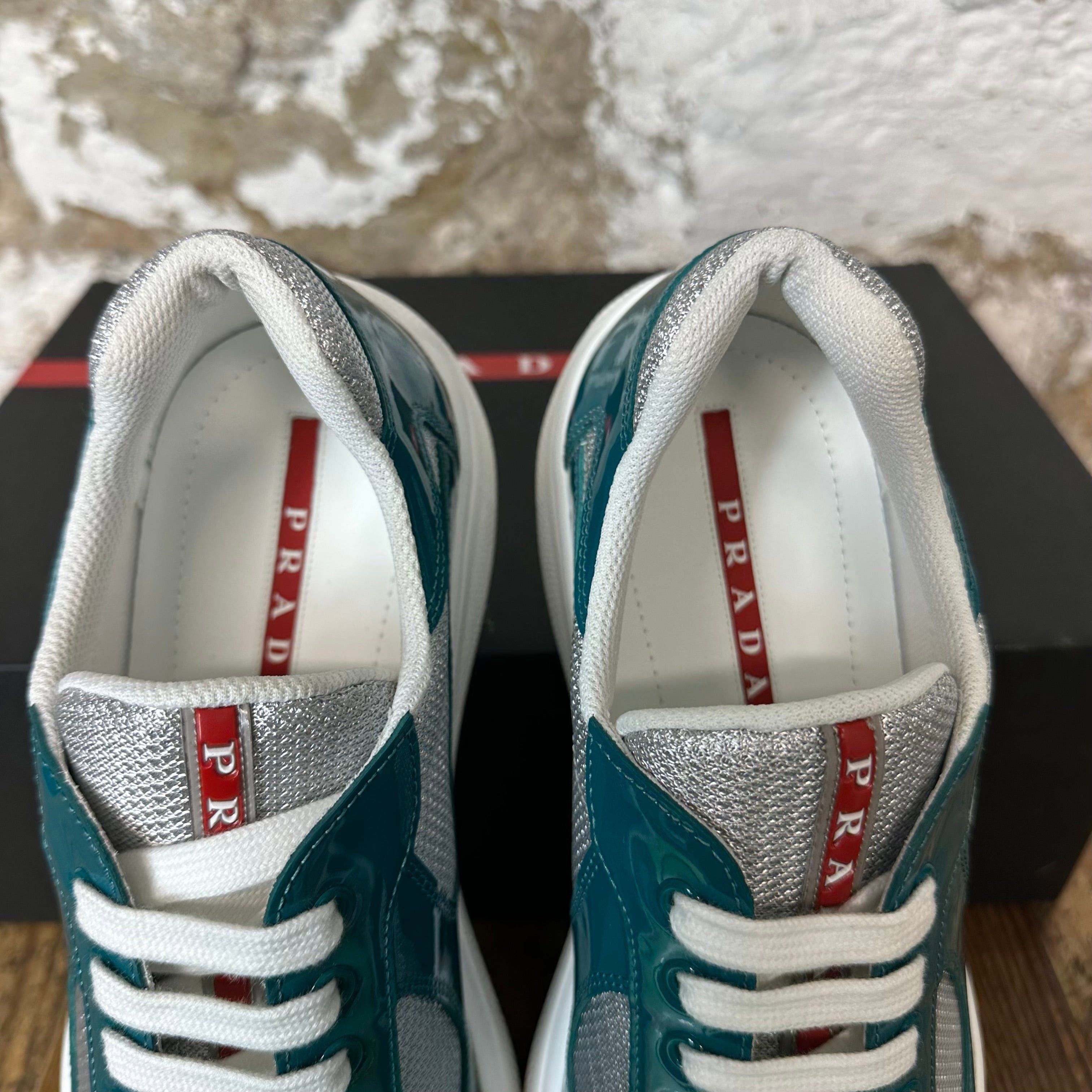 Prada Prada Americas Cup Laguna Patent Sneaker Size 8.5 NEW Size US 8.5 / EU 41-42 - 4 Thumbnail