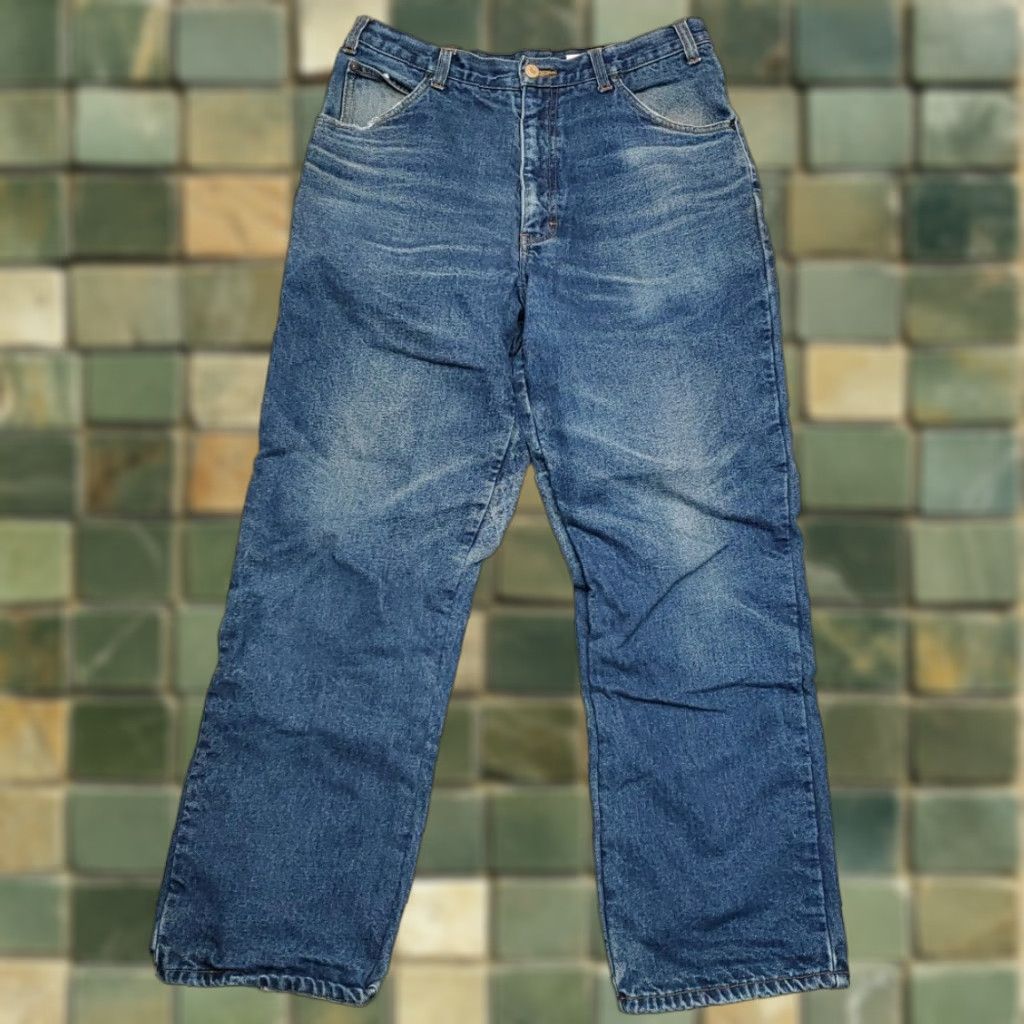 Dickies VTG Dickies Jeans Mens 34x30 Blue Faded Whiskered Denim Lined Workwear 5-Pocket Solid Cotton Jeans Mens Blue Vintage Workwear Mens Jeans Size US 34 / EU 50 - 1 Thumbnail