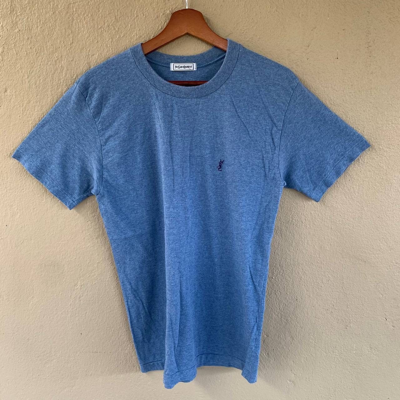 Yves Saint Laurent Vintage Yves Saint Laurent Small Logo Plain Tees Size US S / EU 44-46 / 1 - 1 Thumbnail