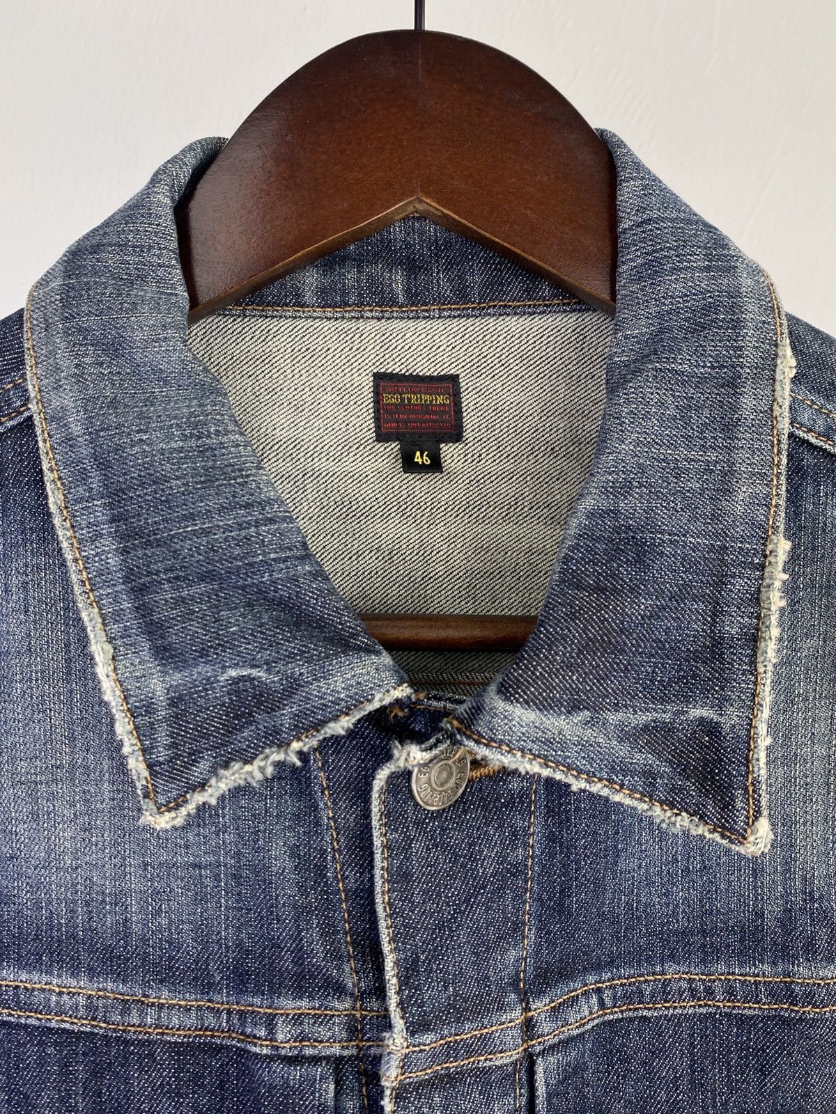 Ego Tripping Ego Tripping Distressed Denim Trucker Jacket Japan Size US S / EU 44-46 / 1 - 10 Thumbnail