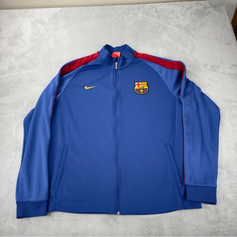 Vintage Nike FC Barcelona Blue/Red Track Jacket Men's Size