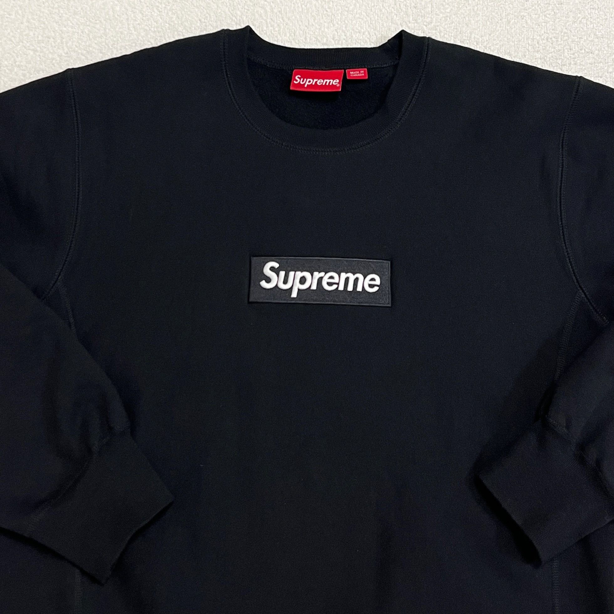 Supreme XL Supreme Washed Box Logo Crewneck black hoodie