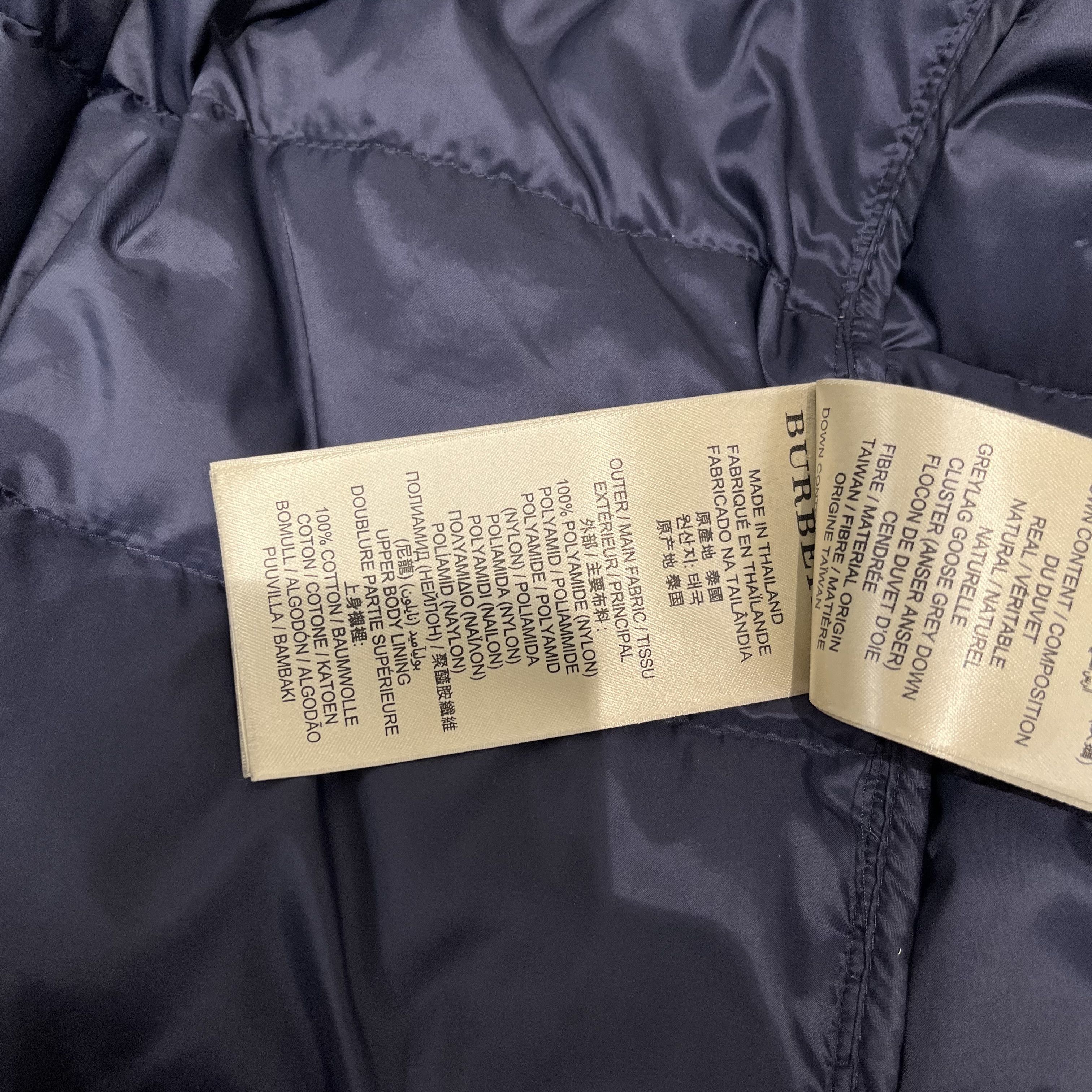 Burberry Burberry Lightweight Navy Puffer Jacket Size US L / EU 52-54 / 3 - 10 Thumbnail