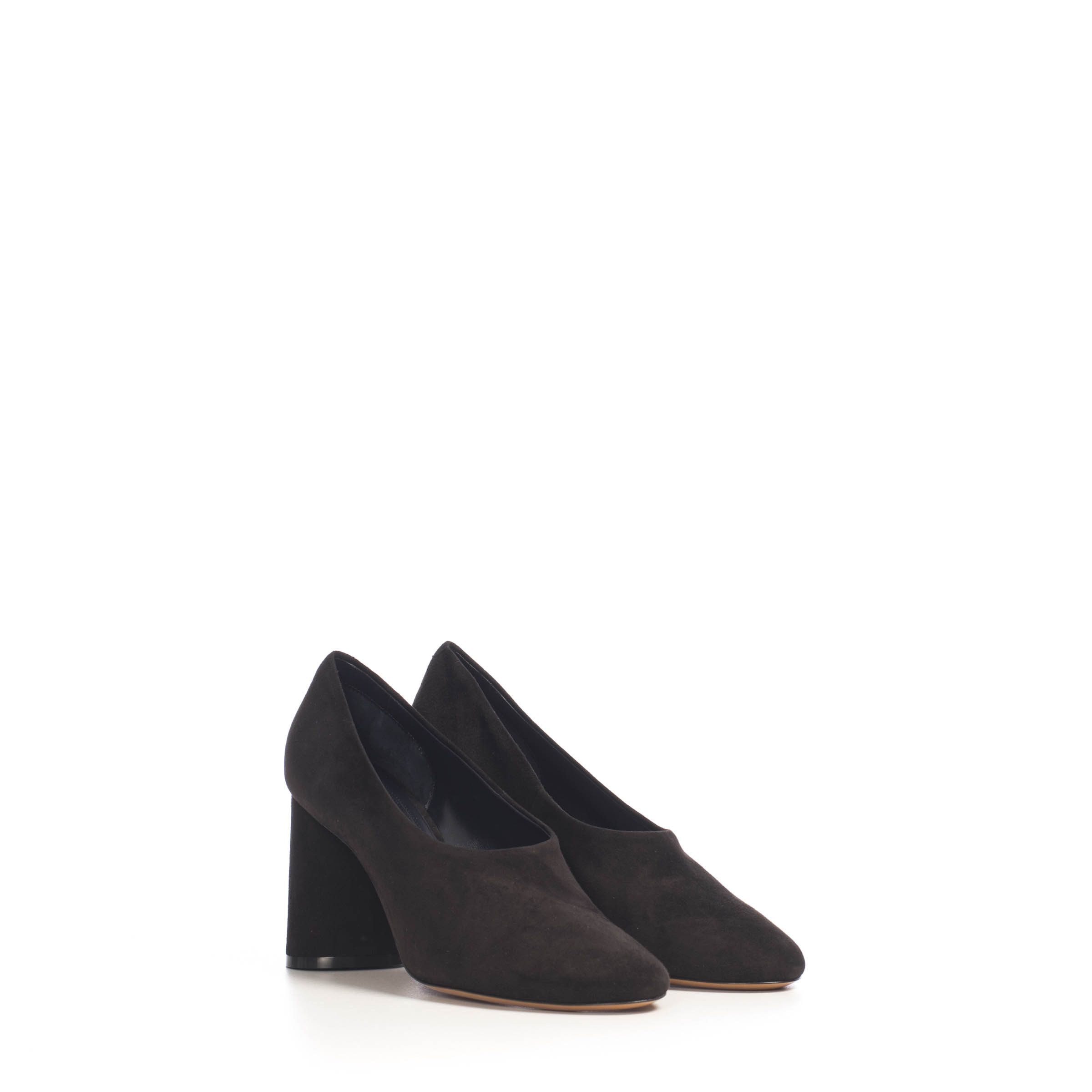 Celine Black Suede Elliptic Heel High Décolleté Pump Size US 5 / IT 35 - 1 Thumbnail