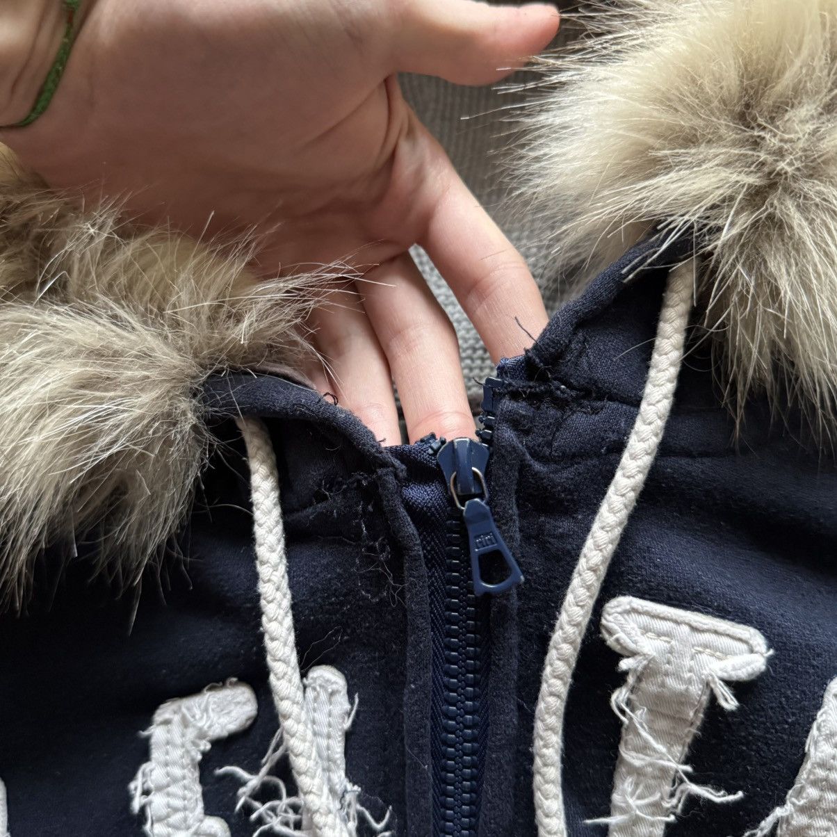 Abercrombie & Fitch 📌 Crazy Distress Abercrombie & Fitch Y2K Faux Fur Zip-Hoodie Size US L / EU 52-54 / 3 - 5 Thumbnail