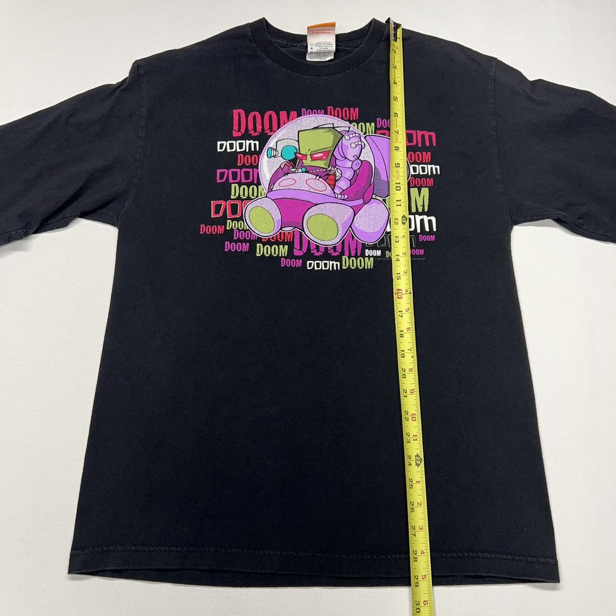 Nickelodeon × Vintage VTG Invader Zim Tee Shirt Black Nickelodeon Viacom Cartoon Size US L / EU 52-54 / 3 - 16 Thumbnail