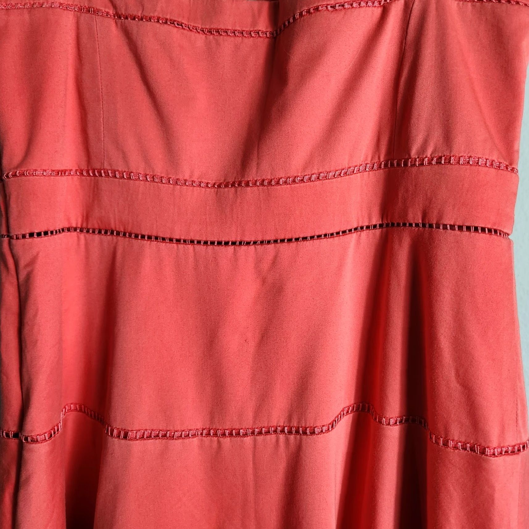Parker Parker Dress Womens Red Coral Gunther Fit & Flare Mini Dress-Size M Size M / US 6-8 / IT 42-44 - 7 Thumbnail