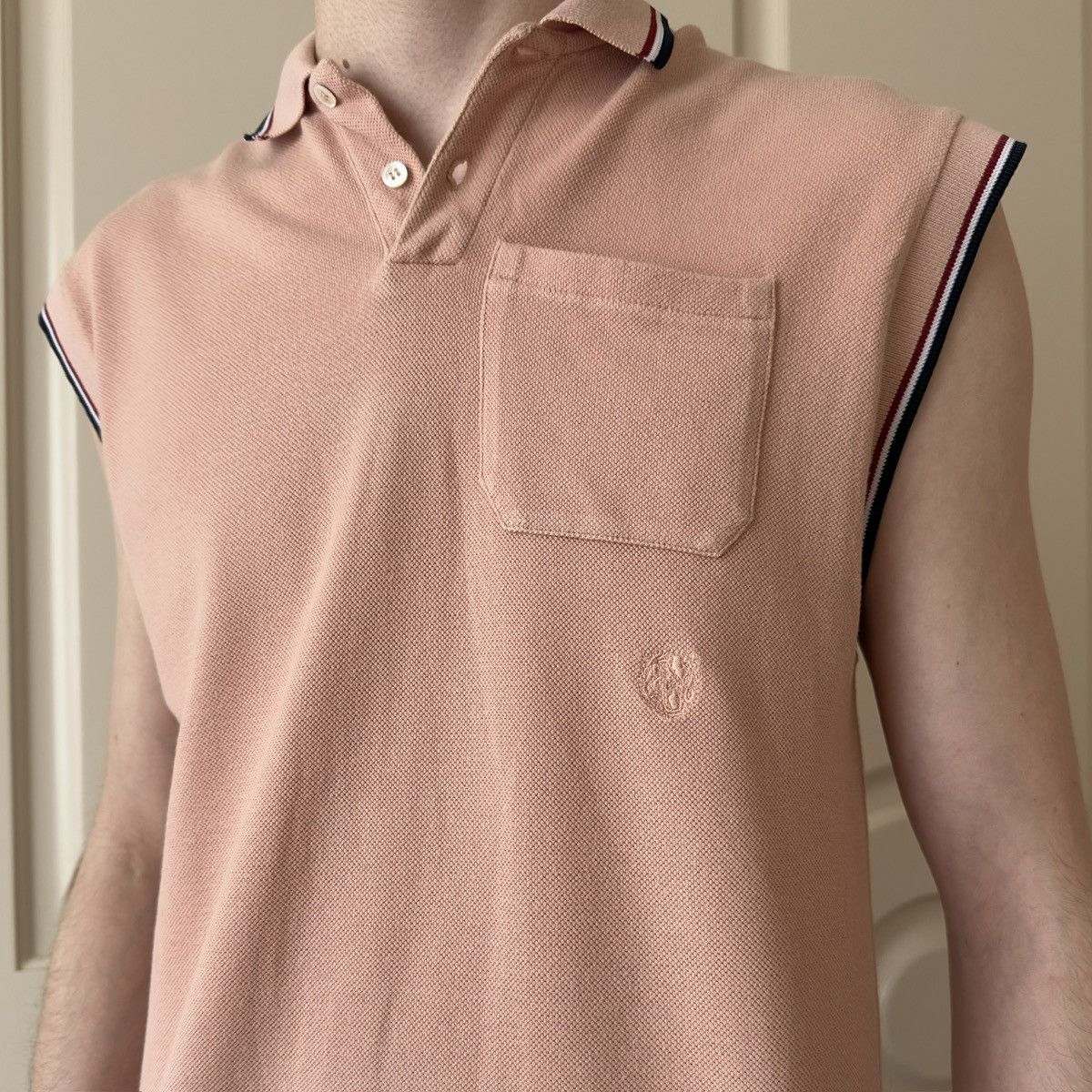 Balmain Balmain F/W 2011 Decarnin Pink Sleeveless Polo Shirt Size US M / EU 48-50 / 2 - 4 Thumbnail